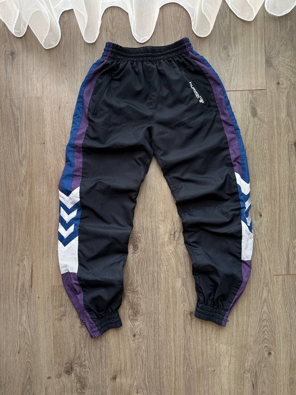 Hummel × Vintage Vintage Hummel Nylon Drill Tracksuit Size US S / EU 44-46 / 1 - 13 Thumbnail