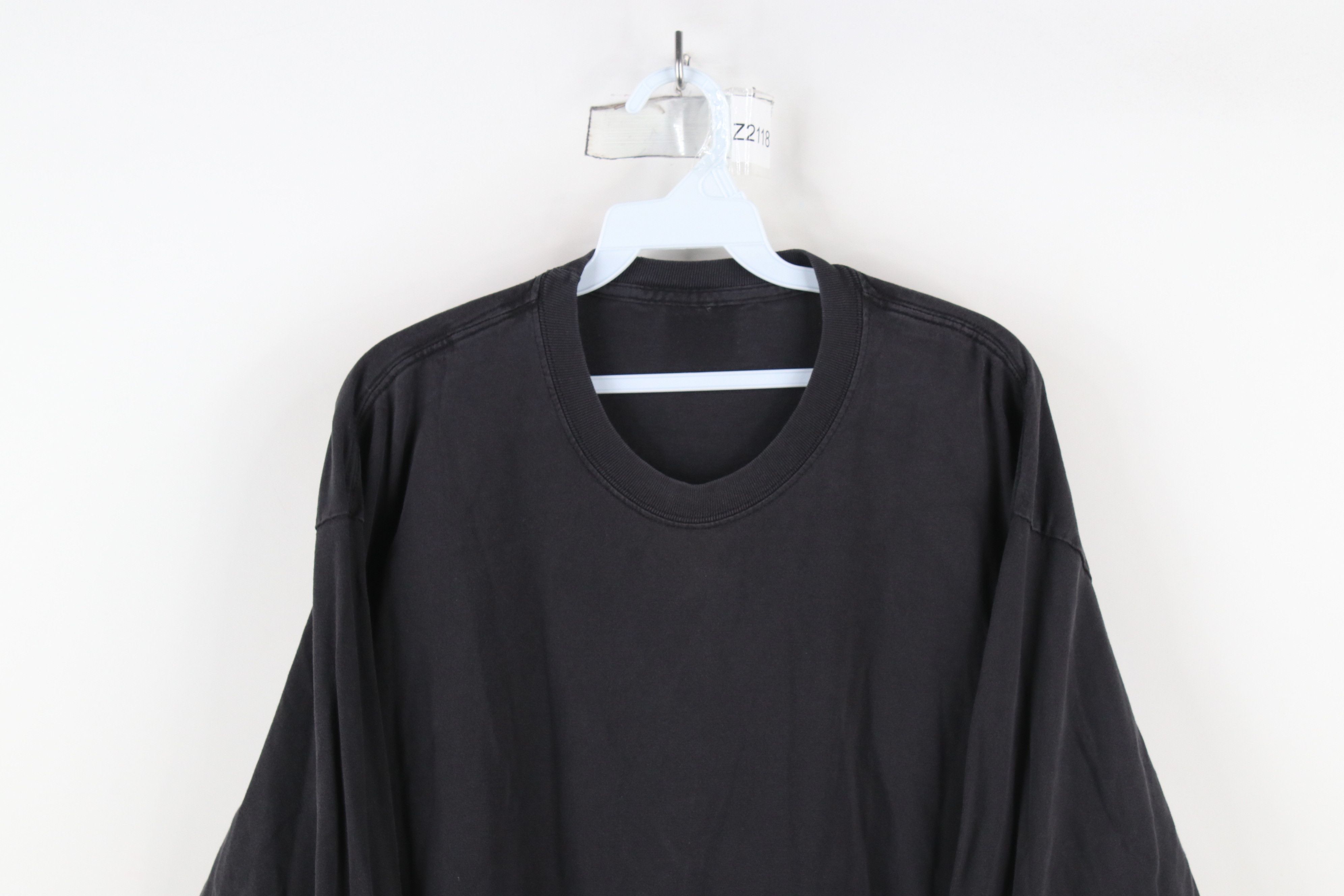 Vintage Vintage 90s Streetwear Long Sleeve T-Shirt Black Cotton Size US L / EU 52-54 / 3 - 2 Thumbnail