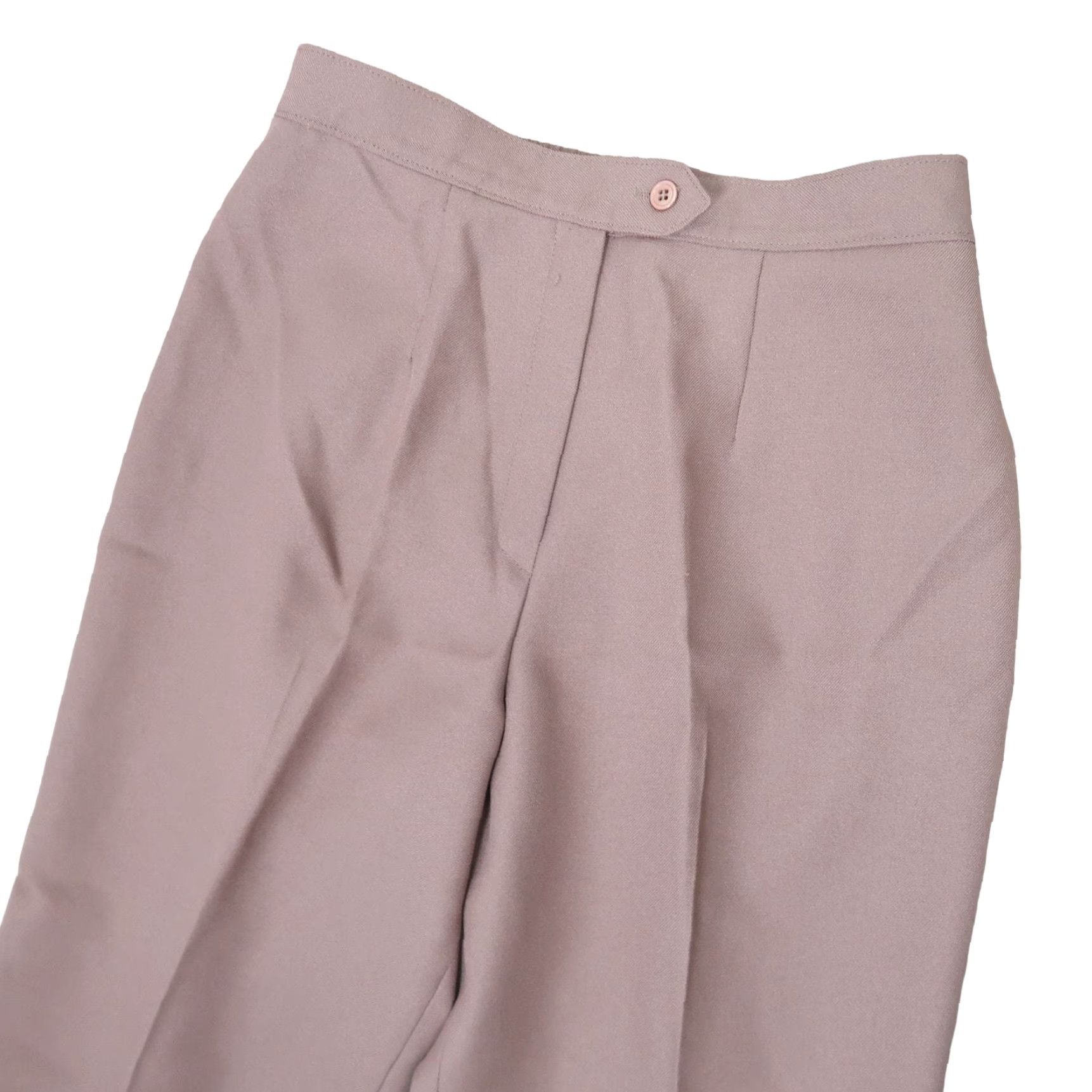 Sears VINTAGE Sears taupe brown high rise straight leg pants Woman Size 14 Regular 28" Waist Polyester Dress Pants 70s Spring Fall Womens Size 28" / US 6 / IT 42 - 2 Thumbnail