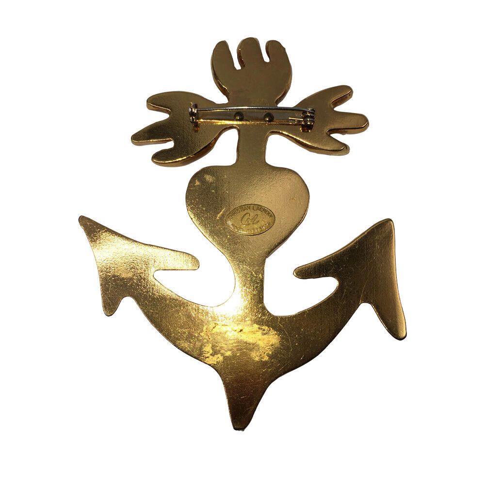 Christian Lacroix 18 kt Gold Plated Christian LaCroix Monogram Huge Anchor Pin Size ONE SIZE - 4 Thumbnail