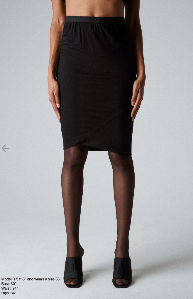 Rick Owens Lilies $575 Rick Owens Lilies Ruched Pencil Skirt Size 27" / US 4 / IT 40 - 1 Thumbnail