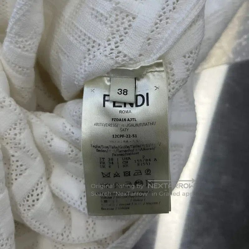 Fendi Fendi Women's White Dress in Size S . Size S / US 4 / IT 40 - 4 Thumbnail