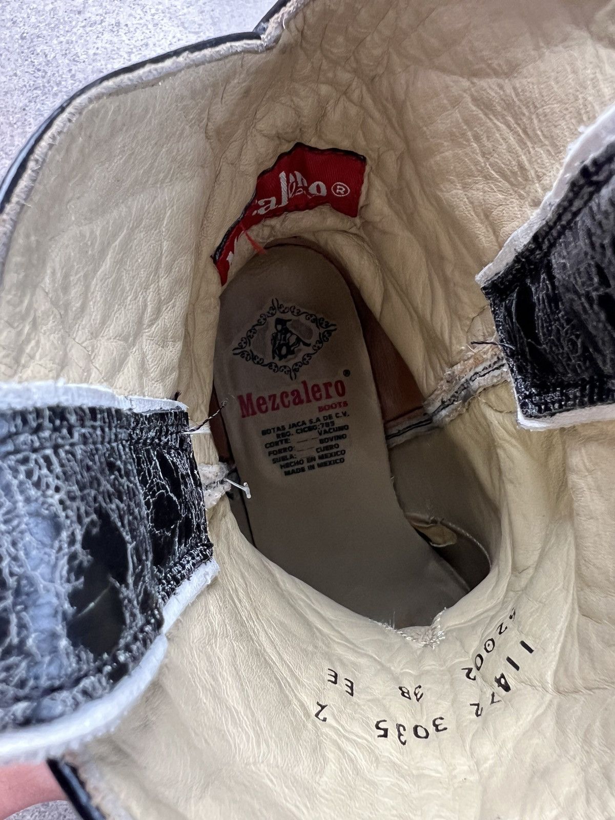 Mezcalero floral print leather western cowboy boots