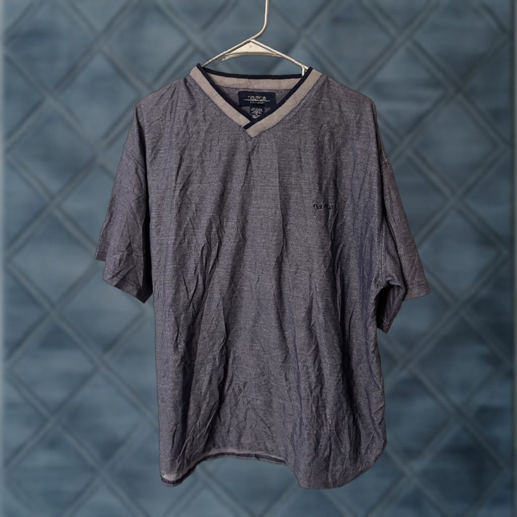 Nautica Nautica Sleepwear Navy Blue V Neck Pajama T Shirt Size Large Size US L / EU 52-54 / 3 - 1 Thumbnail