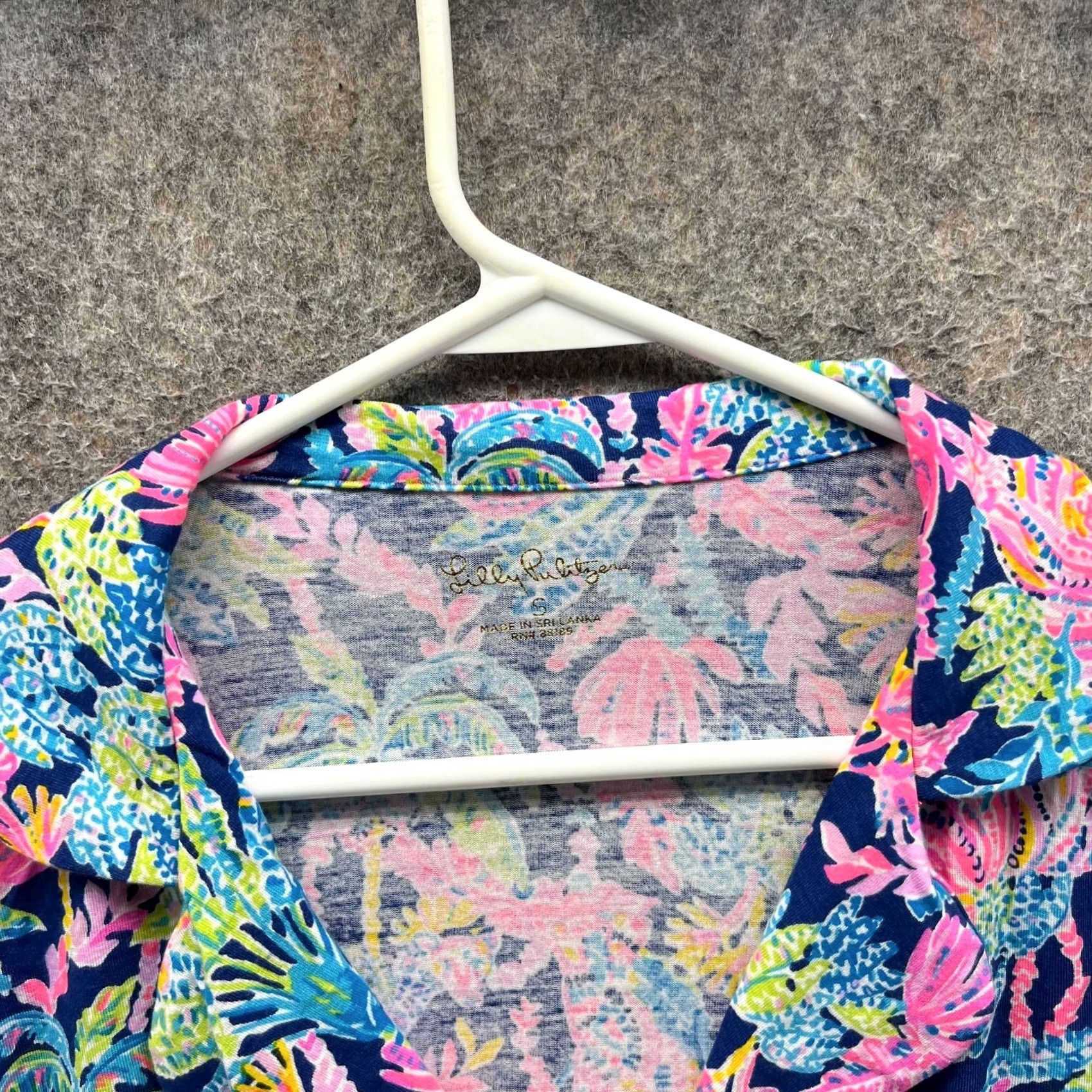 Lilly Pulitzer Lilly Pulitzer Shirt Womens S Pink Blue Button Down Pajama Knit Floral Long Size S / US 4 / IT 40 - 6 Thumbnail