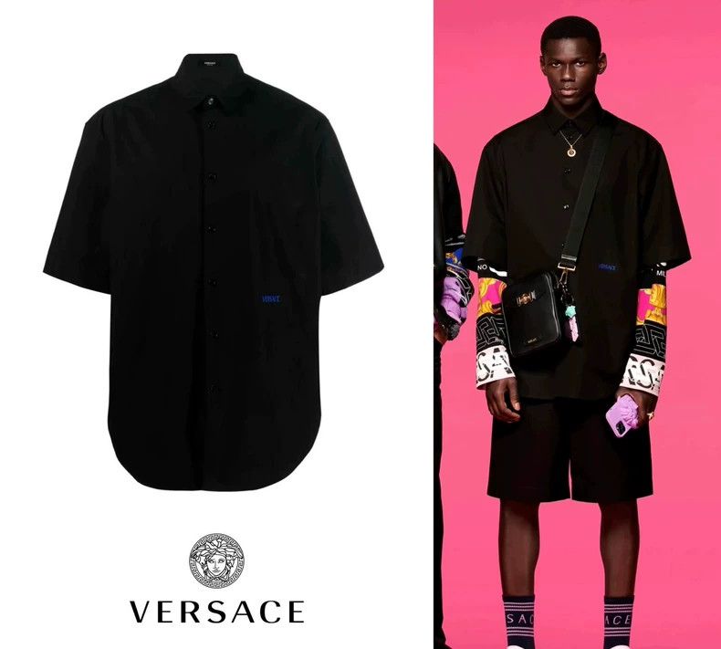 Versace Versace Shirt jacket short-sleeved pullover Size US S / EU 44-46 / 1 - 9 Thumbnail