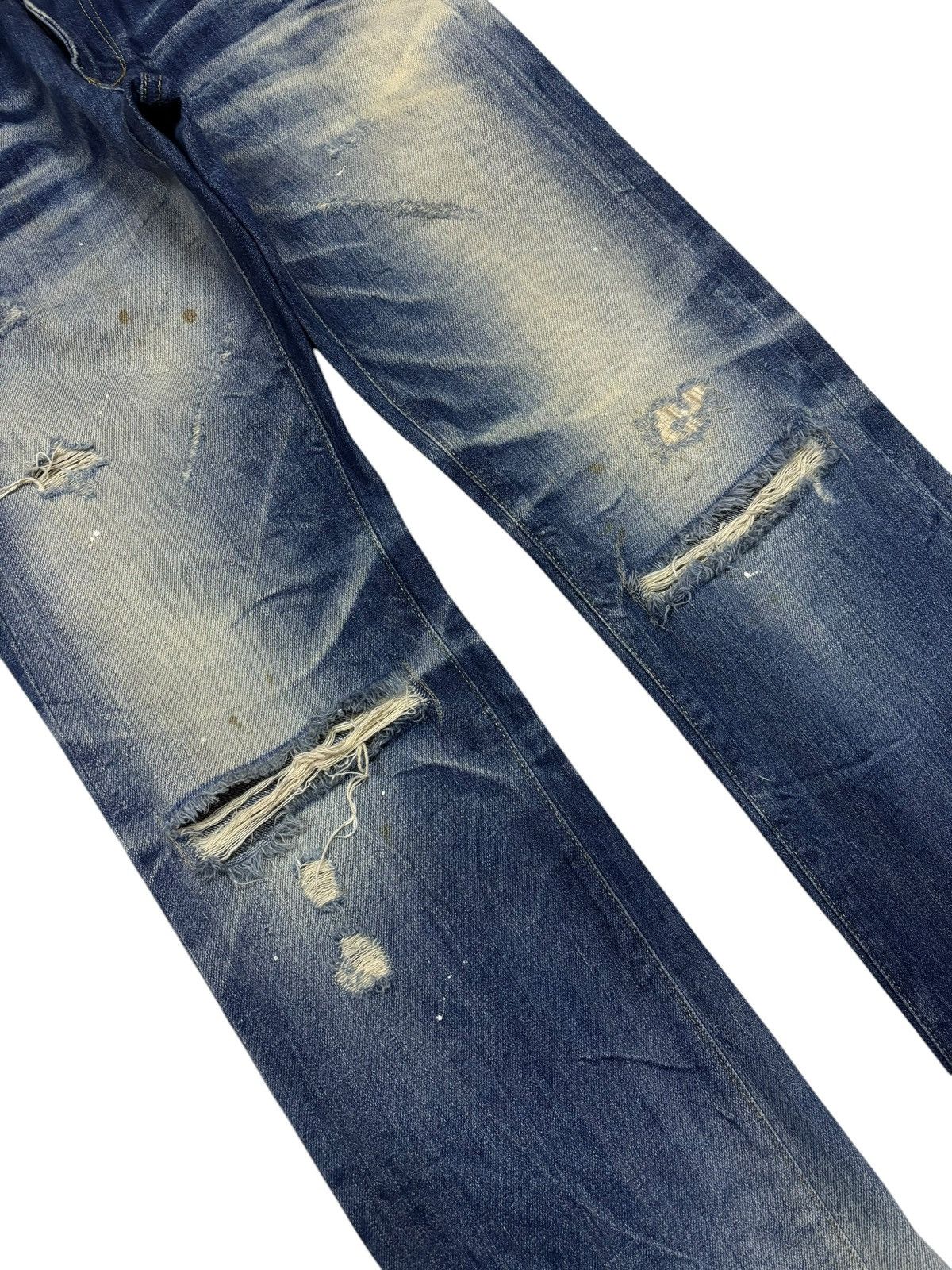 14th Addiction × Japanese Brand Vintage A.V.H Costume Black Label Distressed Jeans Size US 31 - 4 Thumbnail