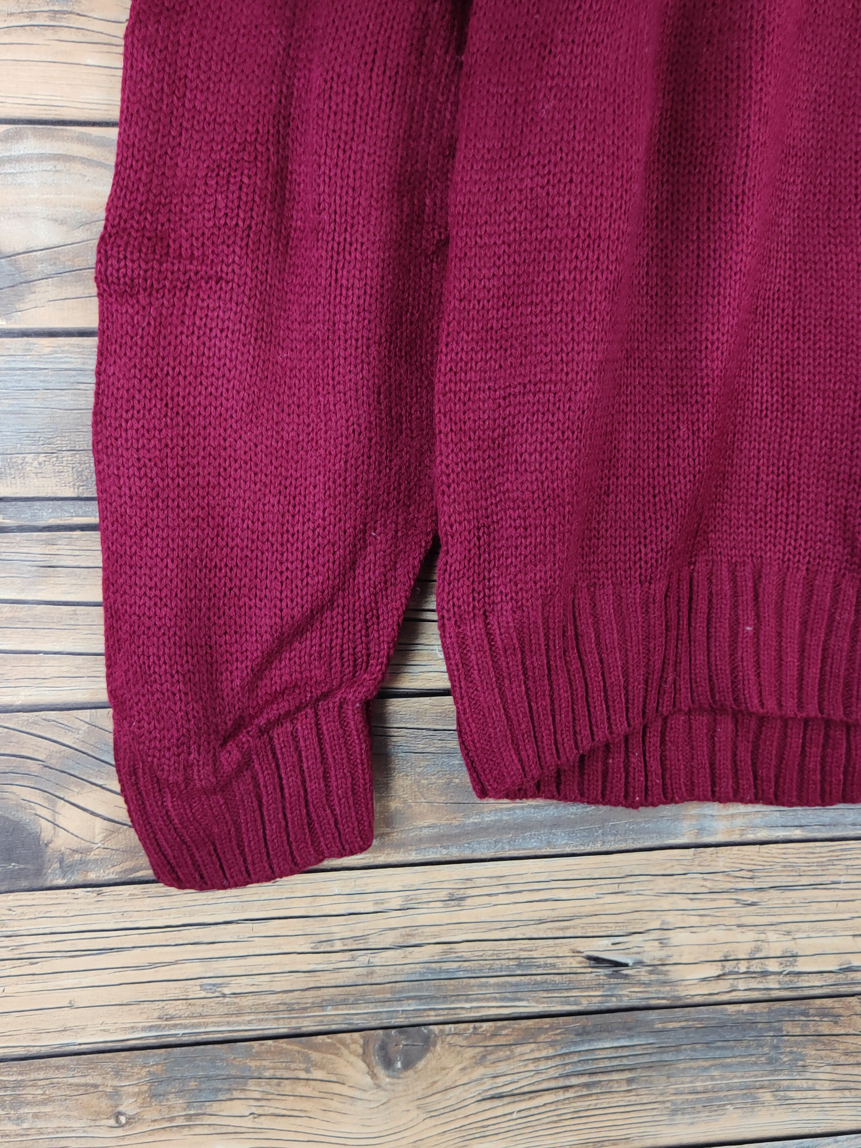 Homespun Knitwear × Japanese Brand × Vintage Glacier Maroon Knitwear Sweatshirts #W968 Size L / US 10 / IT 46 - 4 Thumbnail