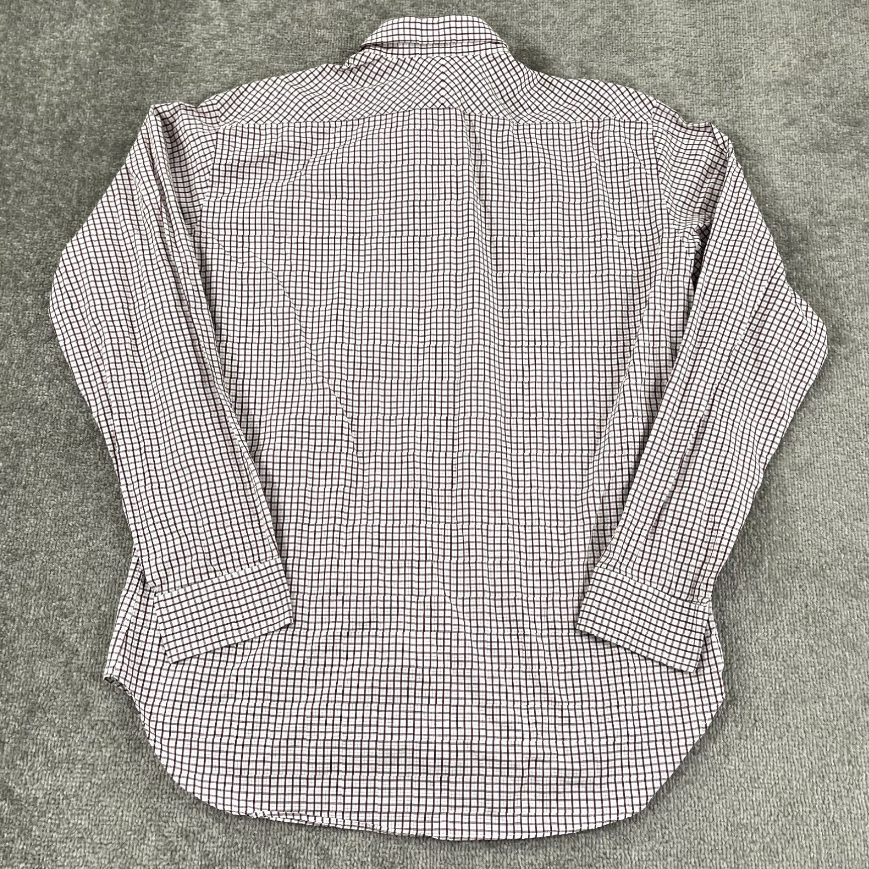 Billy Reid BILLY REID Shirt Mens 2XL XXL Red White Windowpane Check Button Up Long Sleeve Shirt Size US XXL / EU 58 / 5 - 7 Thumbnail