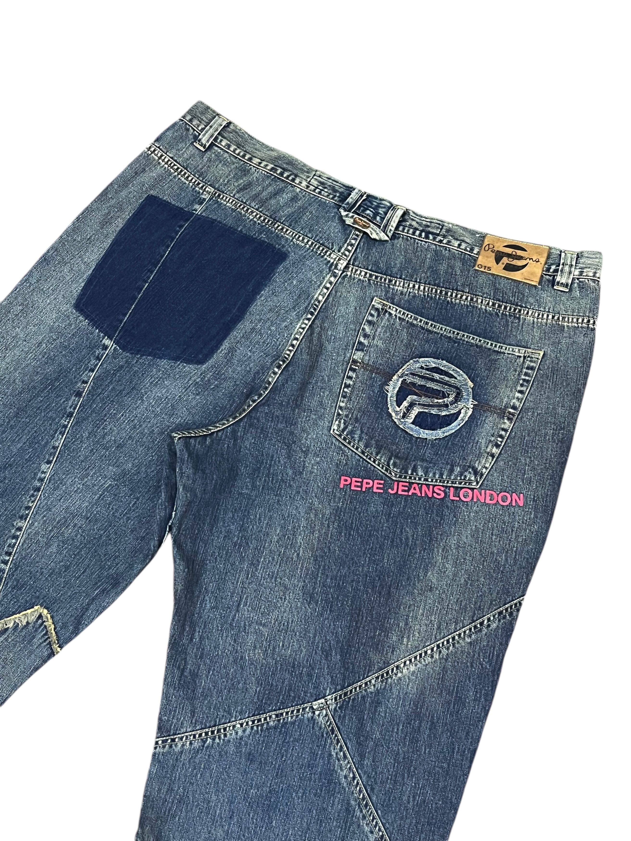 Pepe Jeans SIZE 48” BIG SIZE ULTRA RARE💥Vtg PEPE JEANS Patchwork Denim Size US 44 / EU 60 - 9 Thumbnail