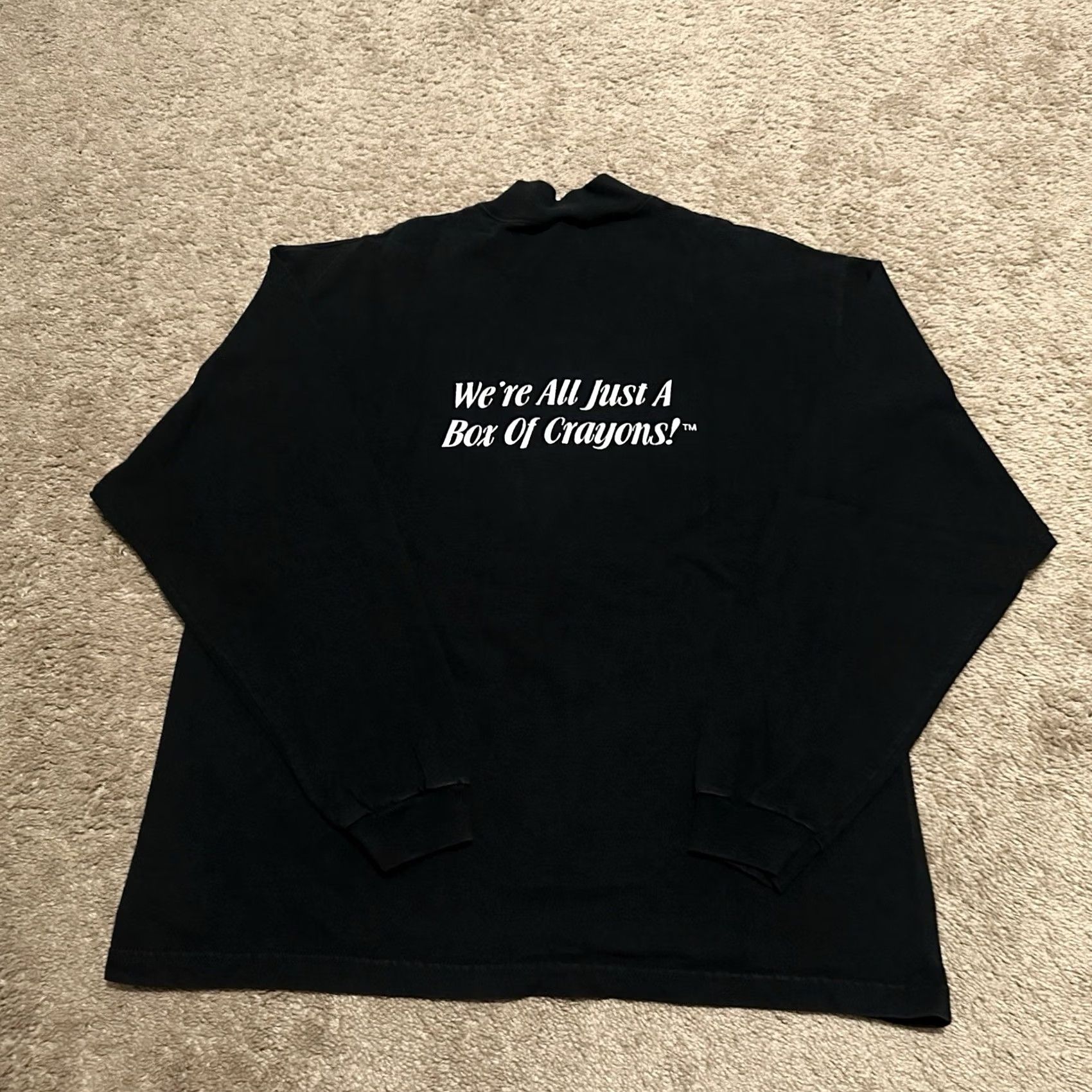 Vintage VINTAGE Cotton Deluxe Shirt Mens XL Art Tee Long Sleeve 90s Black Graphic Print Logo Accent Size US XL / EU 56 / 4 - 5 Thumbnail