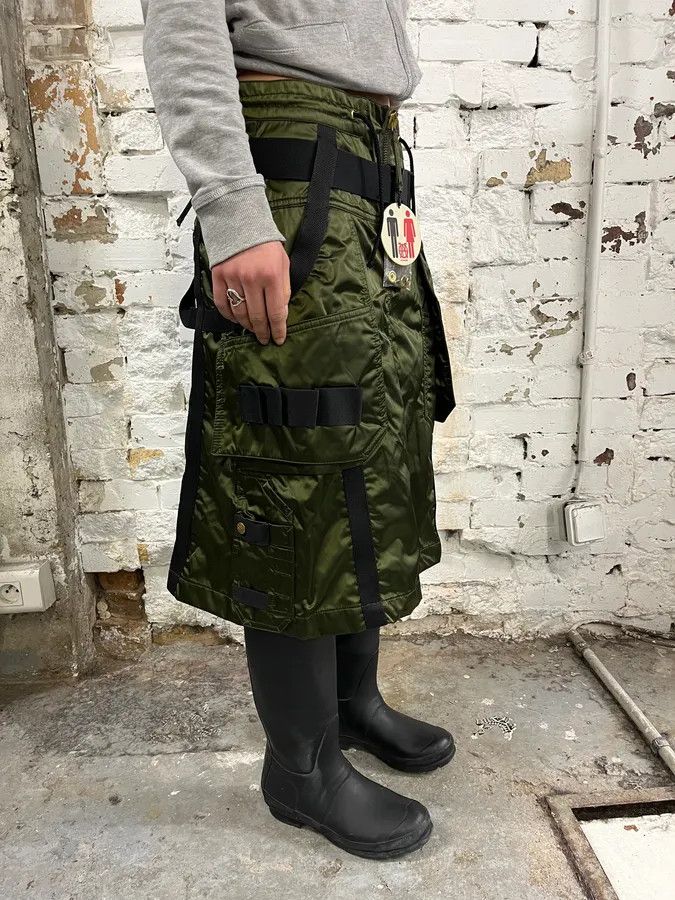 Jean Paul Gaultier AW2003 Jean Paul Gaultier Bondage Khaki Military Skirt Size 27" / US 4 / IT 40 - 2 Thumbnail