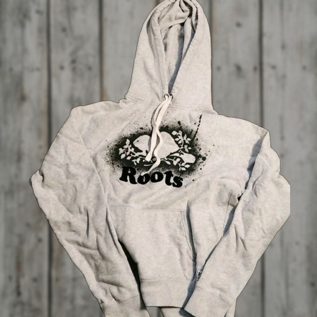 Roots VINTAGE Roots Canada Hoodie S Gray Beaver Logo Classic Sports Pullover Hooded Pockets Unisex Adults Mens Womens Size US S / EU 44-46 / 1 - 1 Thumbnail