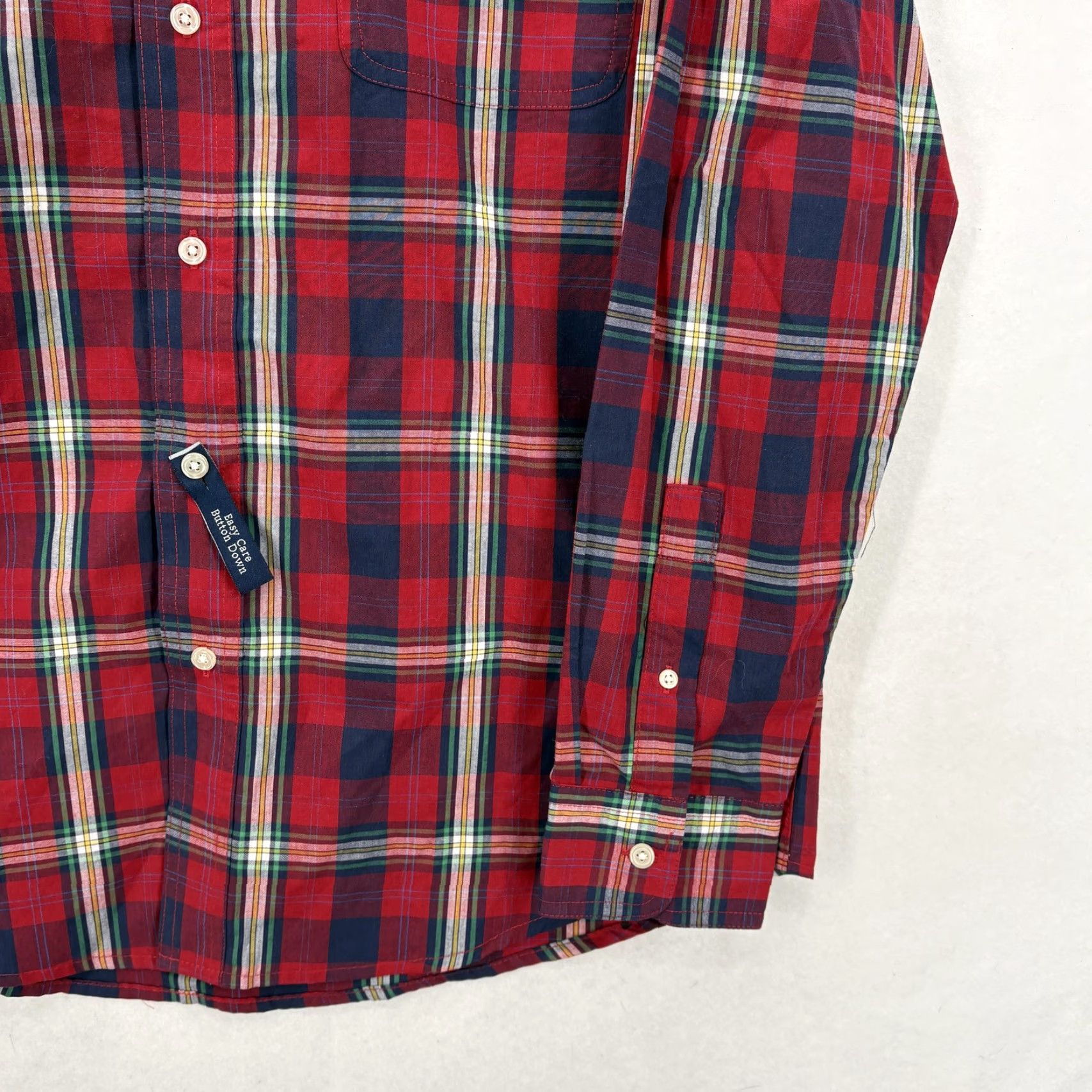 Chaps Chaps Shirt Mens Medium Red Plaid Long Sleeve Button Down Easy Care Casual NWT Size US M / EU 48-50 / 2 - 3 Thumbnail