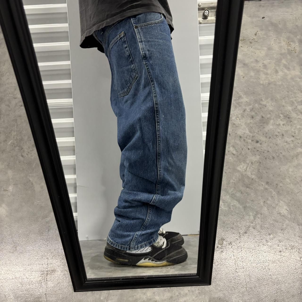 Japanese Brand × Vintage Crazy Vintage Y2K/2000s Grunge Dark Wash Essential Denim Jeans! Size US 36 / EU 52 - 2 Thumbnail