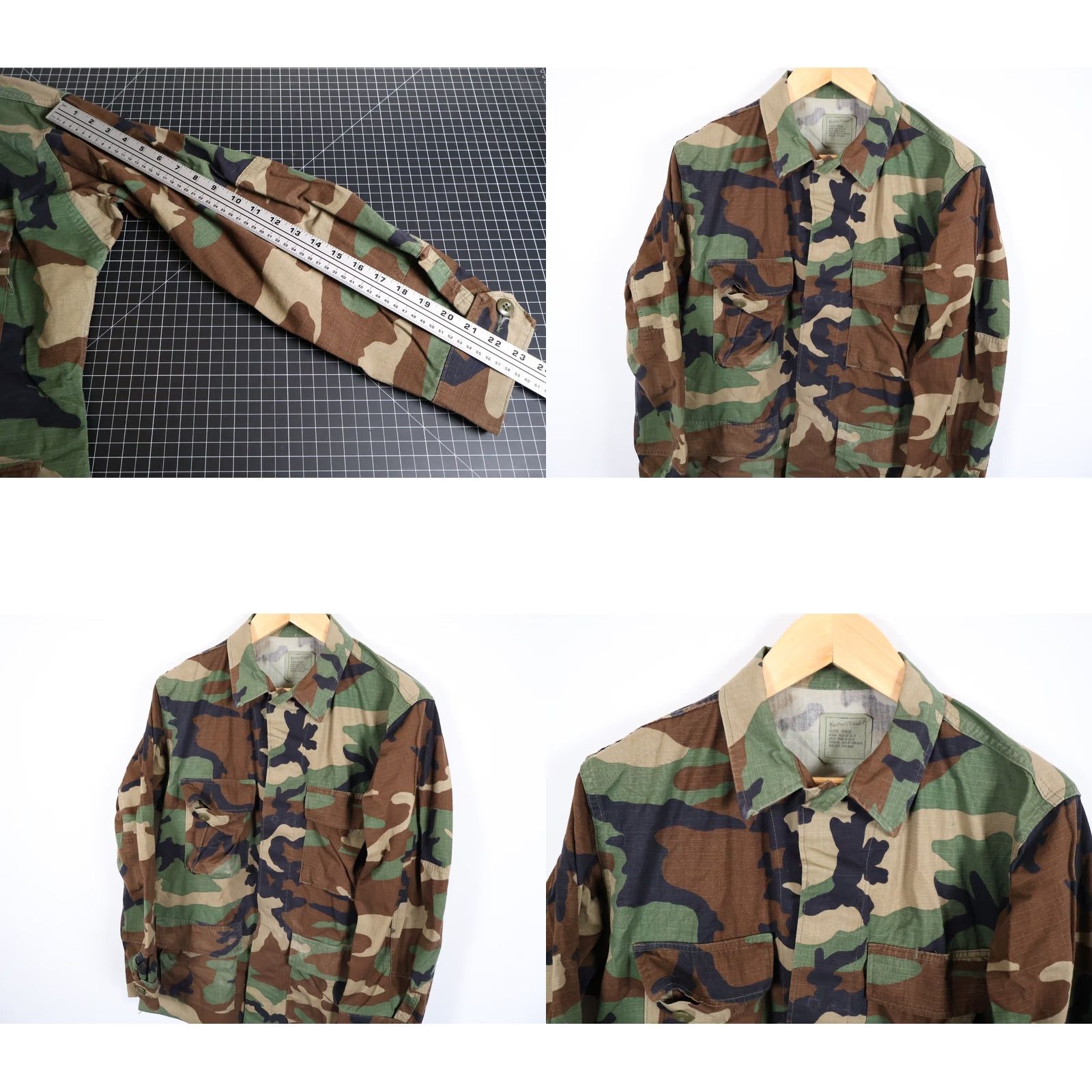 American Apparel Military Jacket Men’s Medium Woodland Camo Camouflage Army Hot Weather Jacket Size US M / EU 48-50 / 2 - 8 Thumbnail