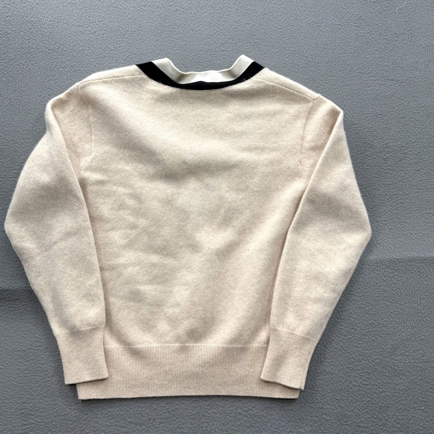 Sandro Sandro Sweater Womens Beige Wool Cashmere V-Neck Pullover Knit Size XS / US 0-2 / IT 36-38 - 2 Thumbnail