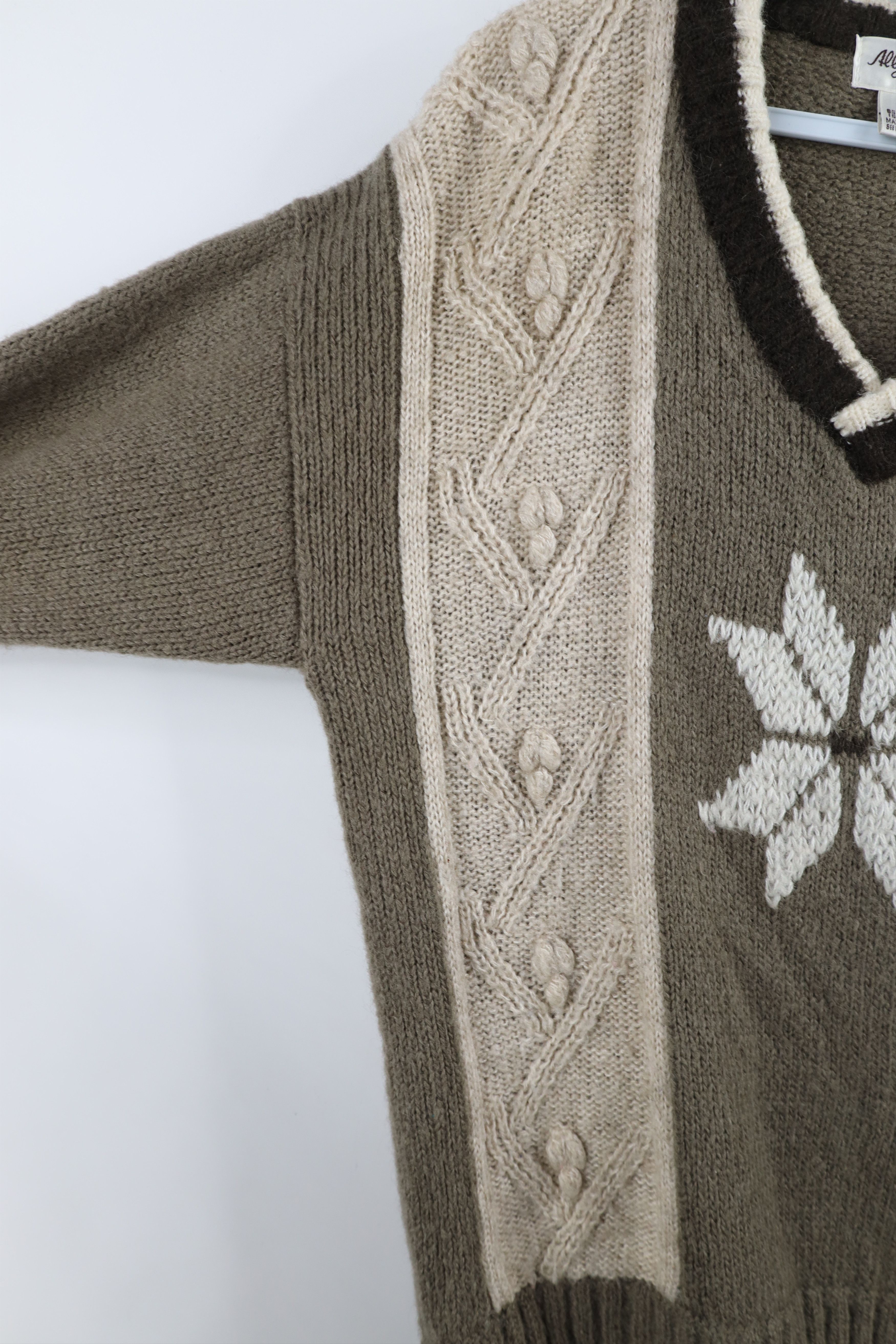 Vintage Vintage 90s Streetwear Wool Blend Knit Snowflake Sweater Size M / US 6-8 / IT 42-44 - 6 Thumbnail