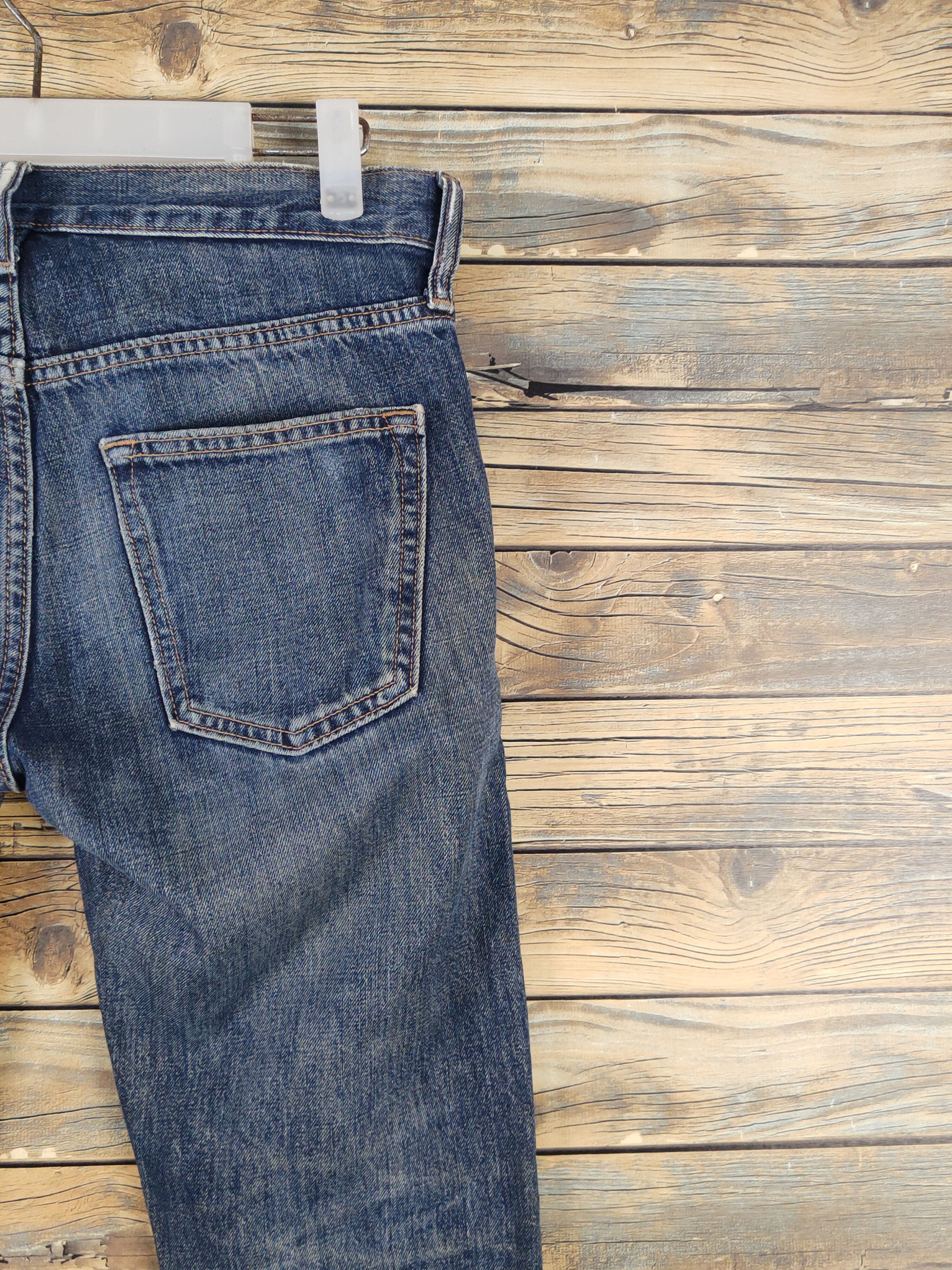 Vintage Old Navy Dark Blue Distressed Ripped denim Jeans #W1567 Size US 29 - 10 Thumbnail