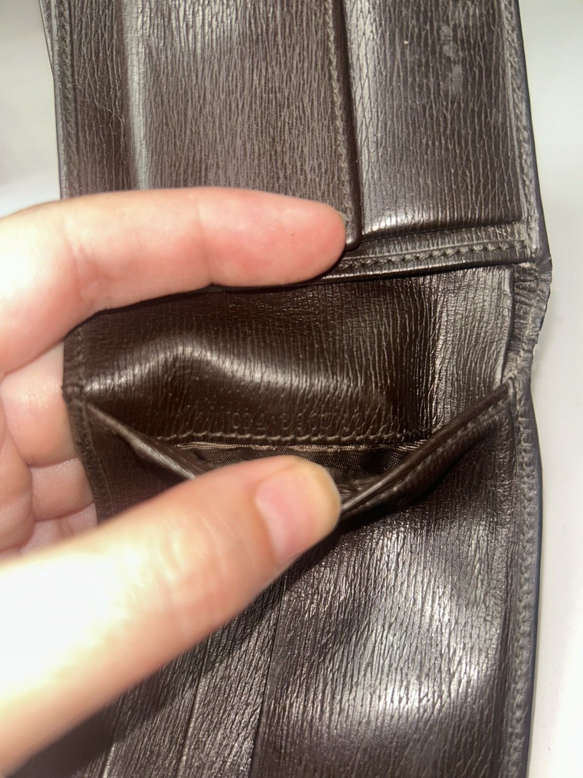 Gucci Vintage Gucci Dark Brown Leather G logo Bifold Size ONE SIZE - 6 Thumbnail