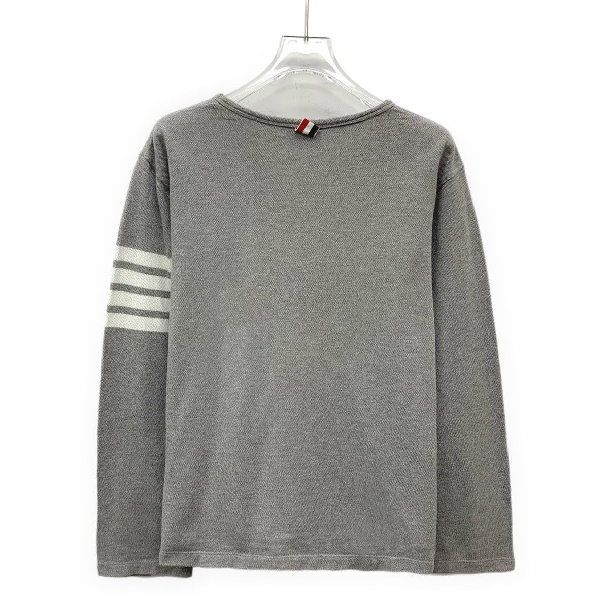 Thom Browne Thom Browne Grey Four-Bar Long Sleeve Sweatshirt K26WX Size US S / EU 44-46 / 1 - 2 Thumbnail