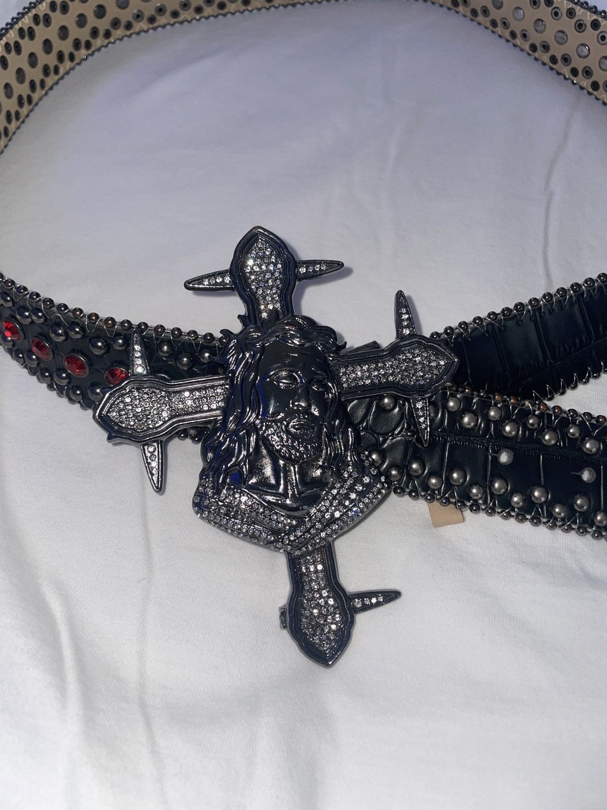 Eternal Eternal Art wear “Eterno” Leather Studded Belt Size 38 - 4 Thumbnail