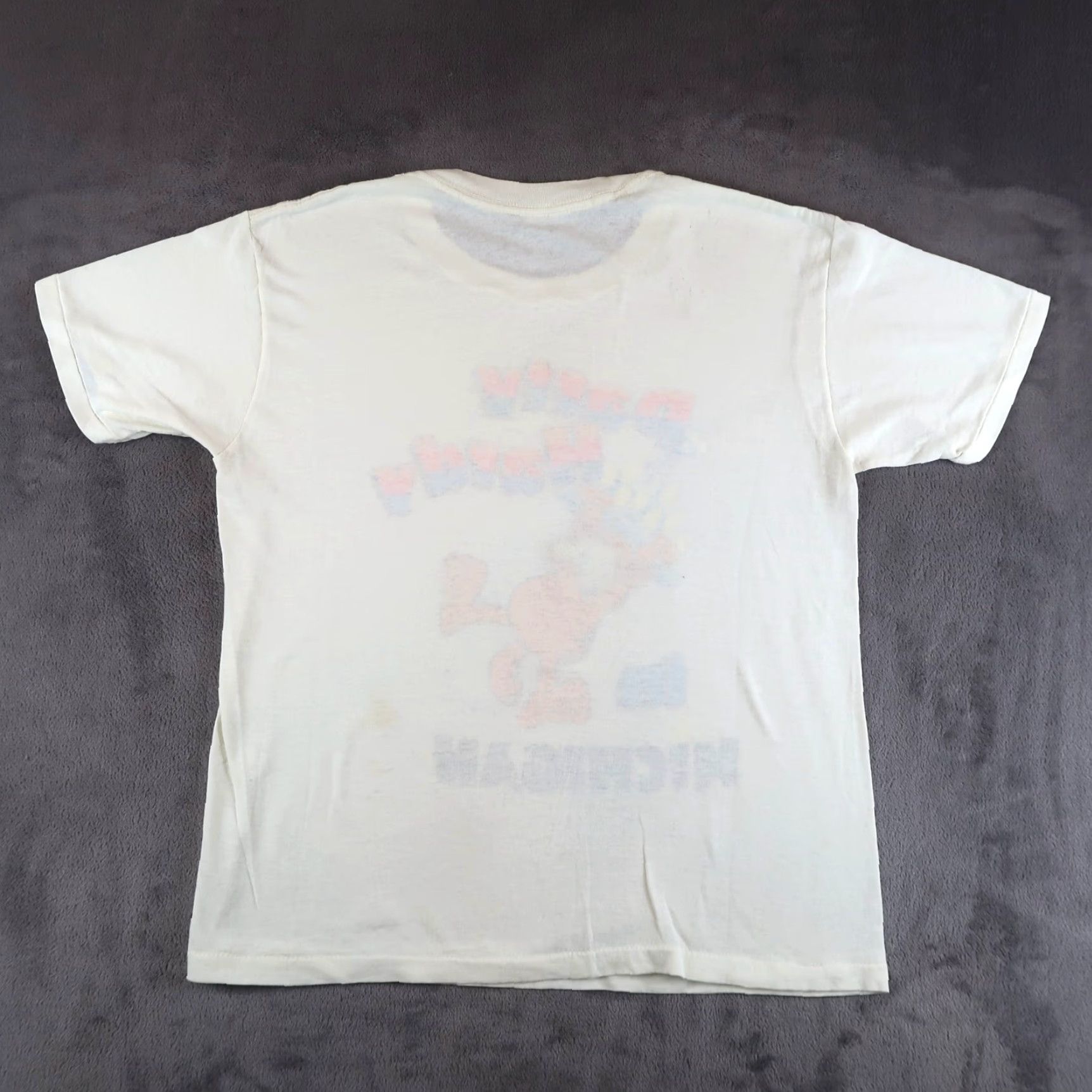 Vintage VINTAGE Garfield T-Shirt 70s 80s Shirt Adult Large White USA Made Graphic Print Mens Size US L / EU 52-54 / 3 - 2 Thumbnail