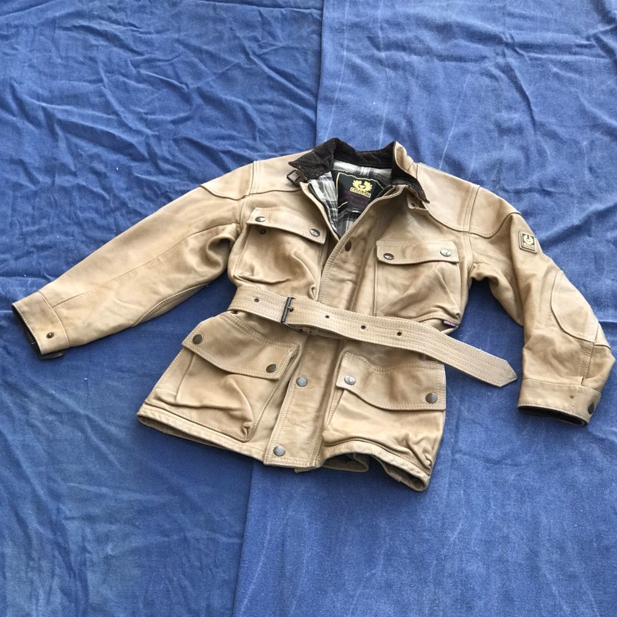 Belstaff BELSTAFF THICK FULL GRAIN VEG TANNED LEATHER JACKET Size M / US 6-8 / IT 42-44 - 15 Thumbnail