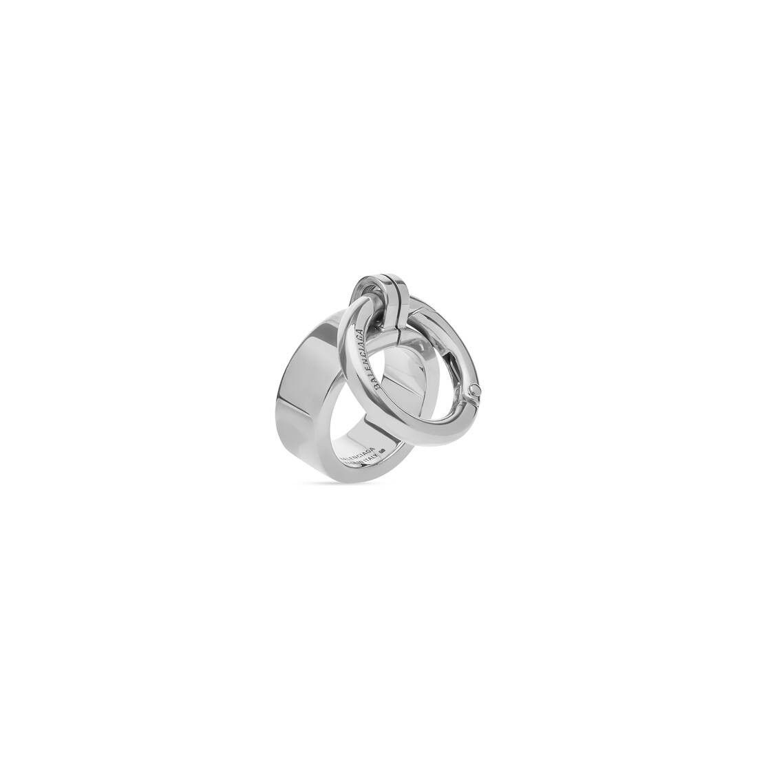 Balenciaga o1bcso1str0625 Size: OS / Utility 2.0 Ring in Silver Size ONE SIZE - 3 Thumbnail