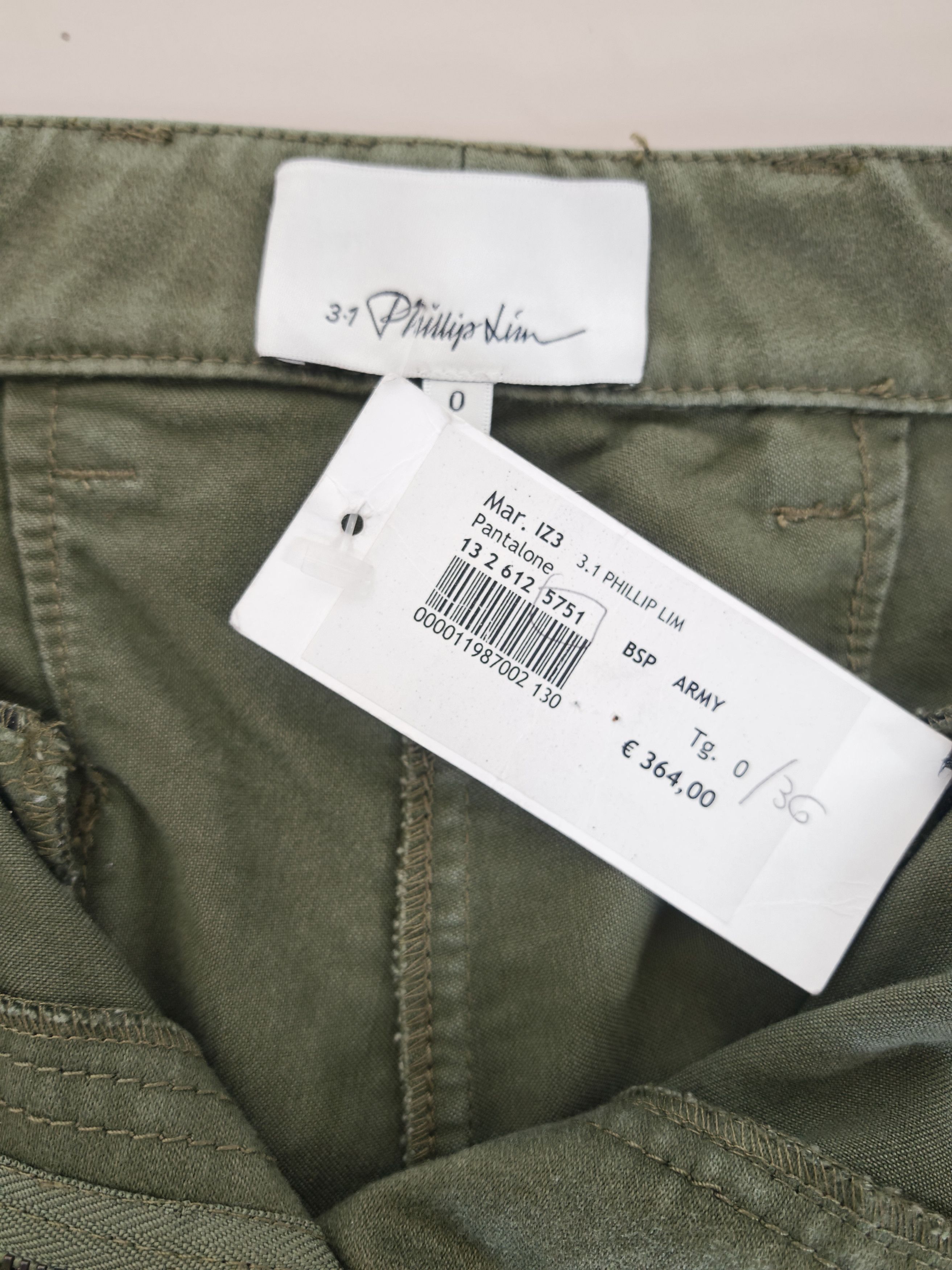 3.1 Phillip Lim 3.1 Phillip Lim Army Green Cargo Pants – Size 0 (US/EU 36) Size 30" / US 8 / IT 44 - 7 Thumbnail