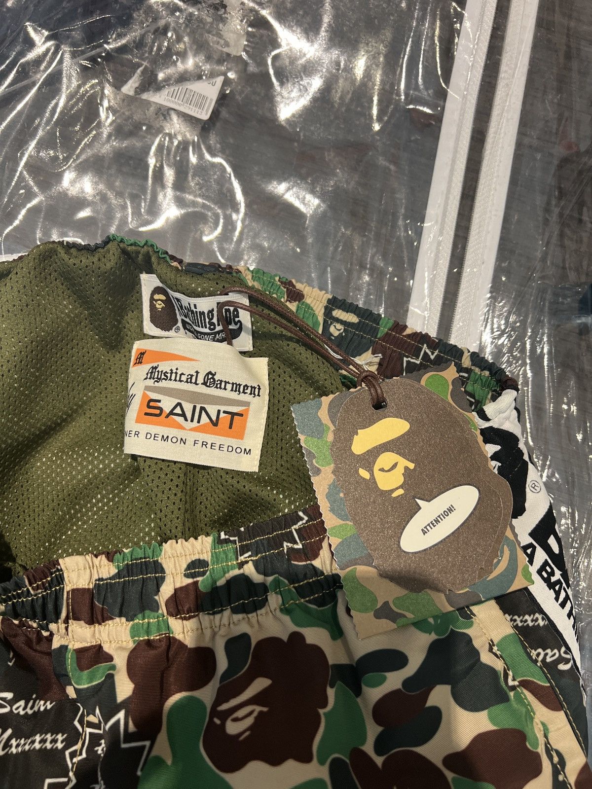 Bape × Saint Michael Bape x Saint Michael ABC Camo Track Pants Size US 33 - 5 Thumbnail
