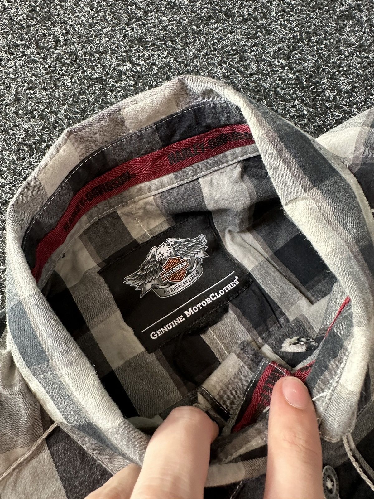 Harley Davidson × Vintage 🚨HARLEY DAVIDSON Vintage SHIRT BUTTON BIG LOGO 3D flannel Size US M / EU 48-50 / 2 - 8 Thumbnail