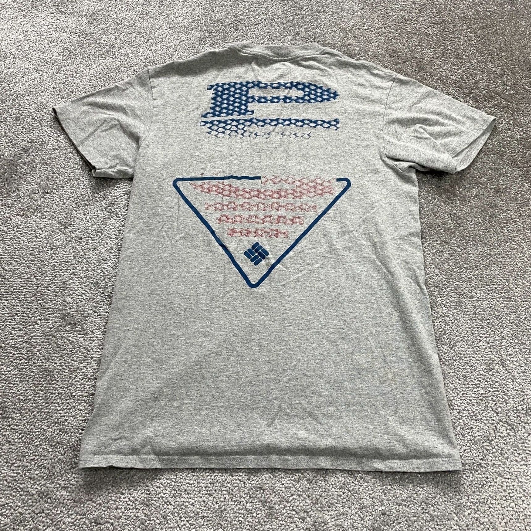 Vintage Columbia PFG Graphic Shirt Mens Small Gray Cotton Crew Neck Short Sleeve Fish Size US S / EU 44-46 / 1 - 2 Thumbnail