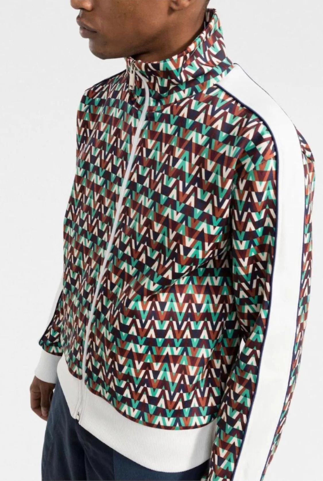 Valentino Valentino Printed Stand Collar Sports Jacket Size US M / EU 48-50 / 2 - 1 Thumbnail