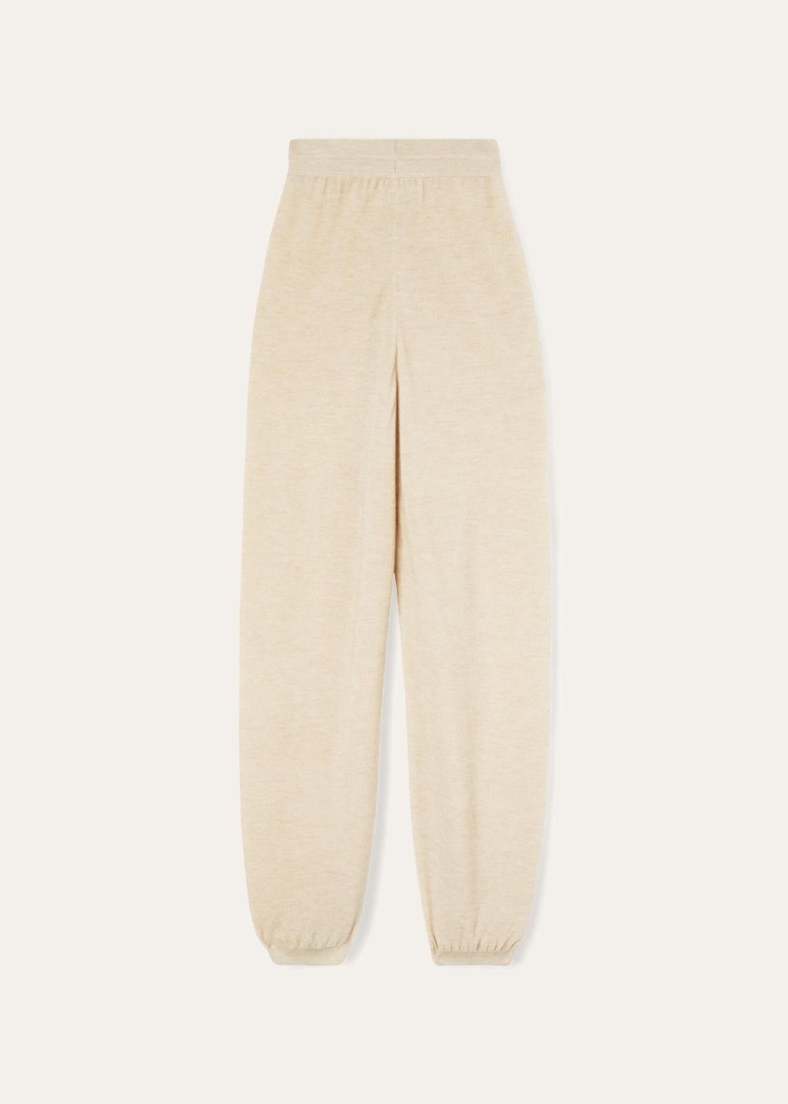 Loro Piana o1srvl11e1124 Cocooning Regular-Fit Cropped Joggers in Beige Size 26" / US 2 / IT 38 - 2 Thumbnail