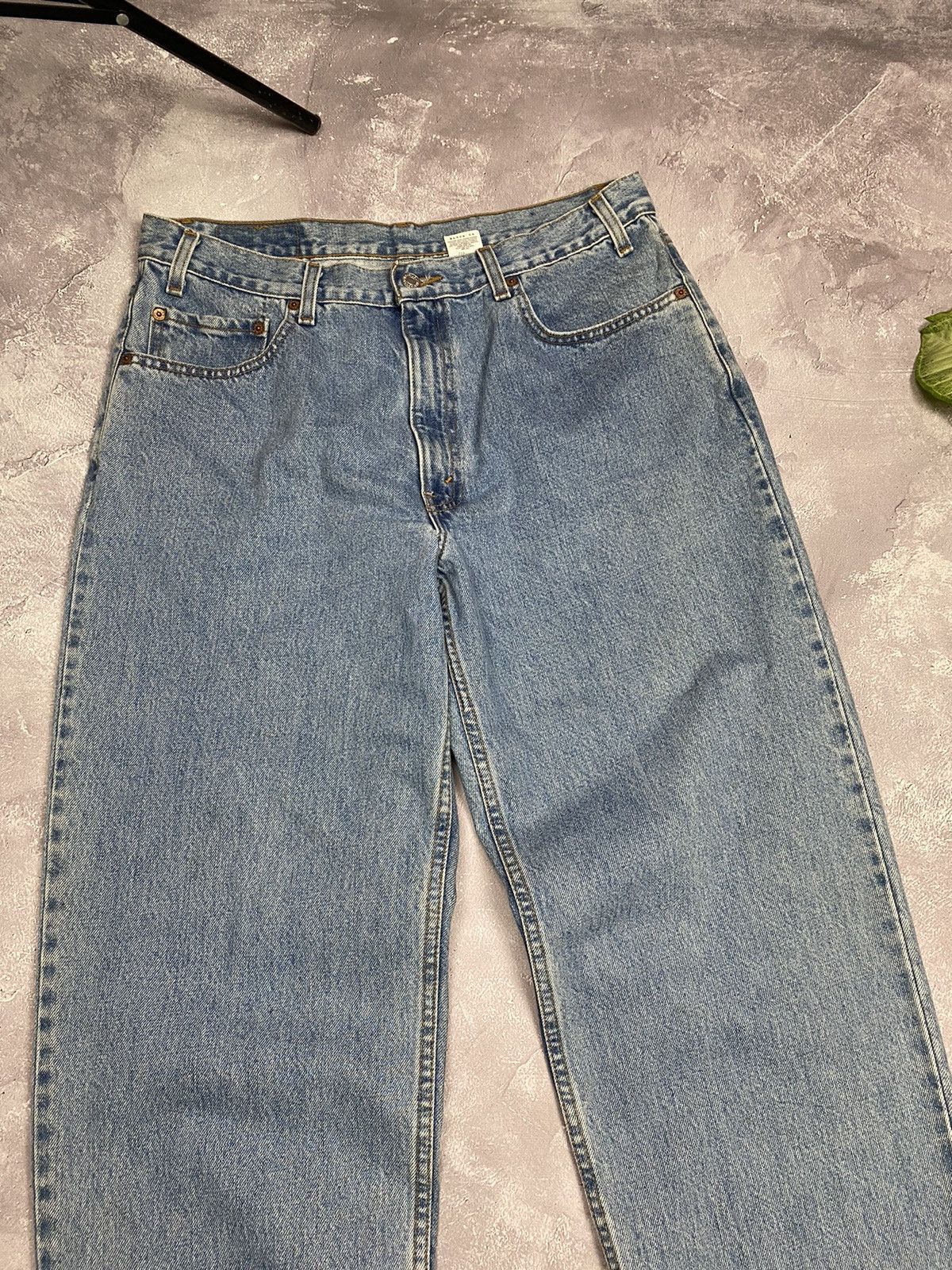 Jean × Levi's × Vintage Vintage Levis 550 1999 Jeans Baggy Wash Denim Blue Size US 36 / EU 52 - 13 Thumbnail