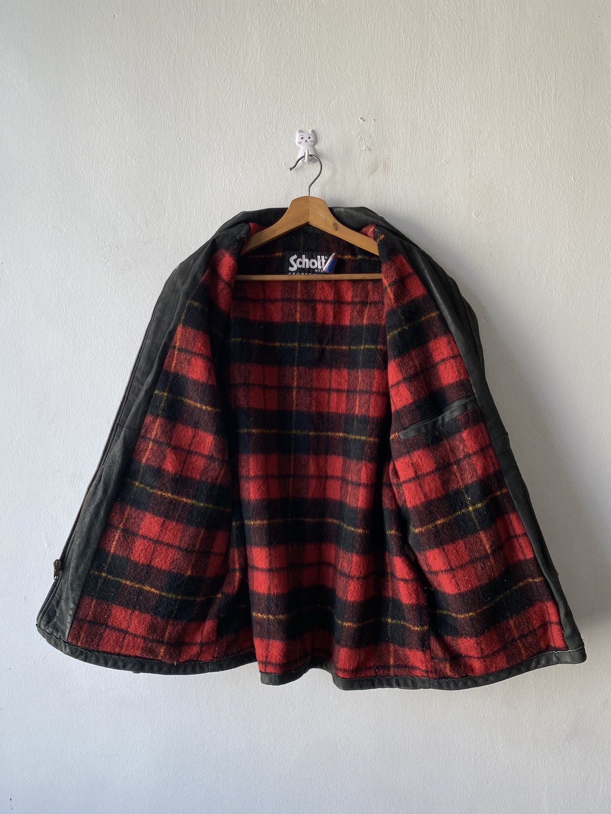 Schott × Vintage 1980s - Vintage Schott Nyc Sportswear Leather Jacket Size US L / EU 52-54 / 3 - 14 Thumbnail