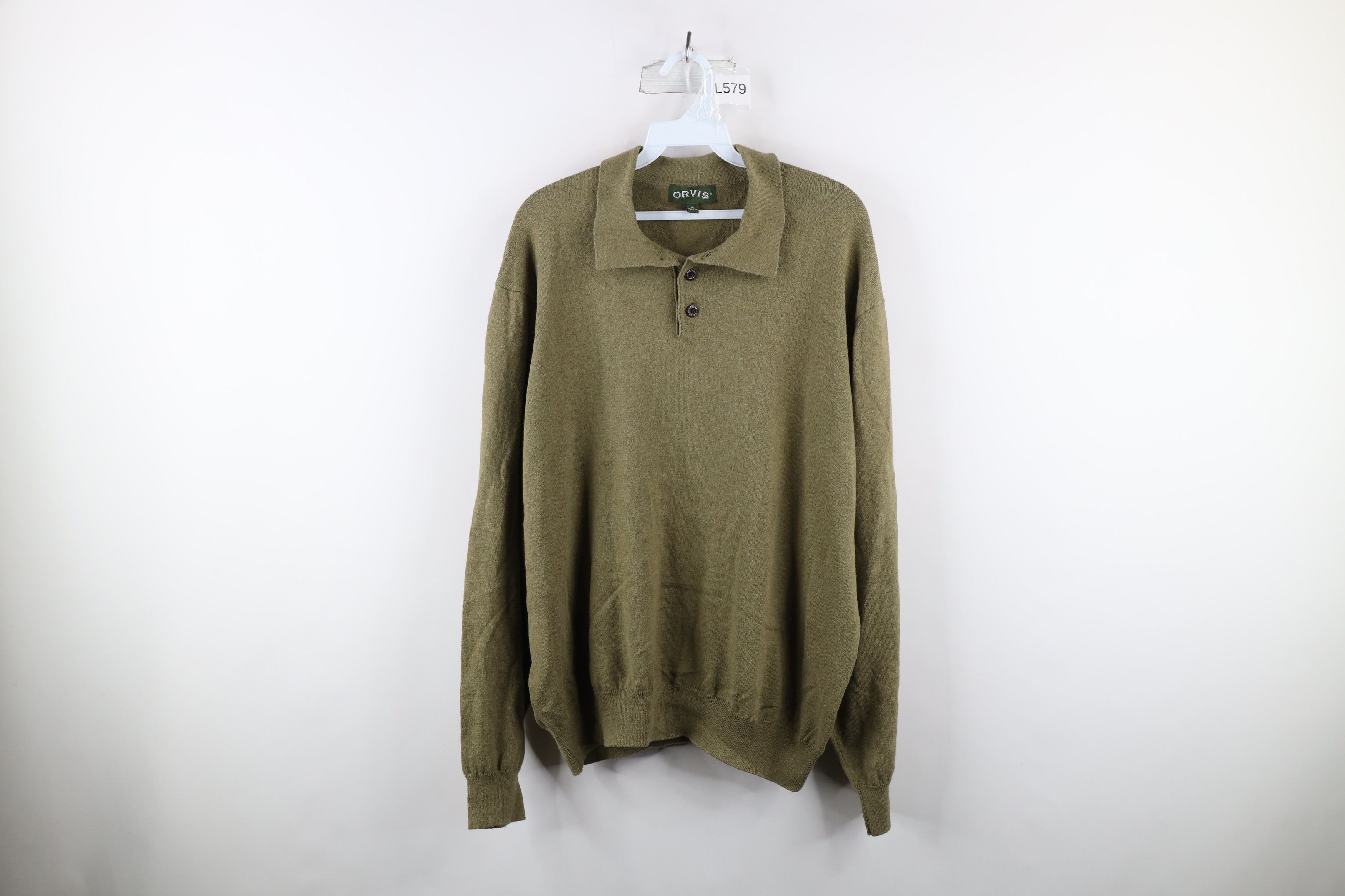 Orvis Vintage Wool Green Pullover store Sweater