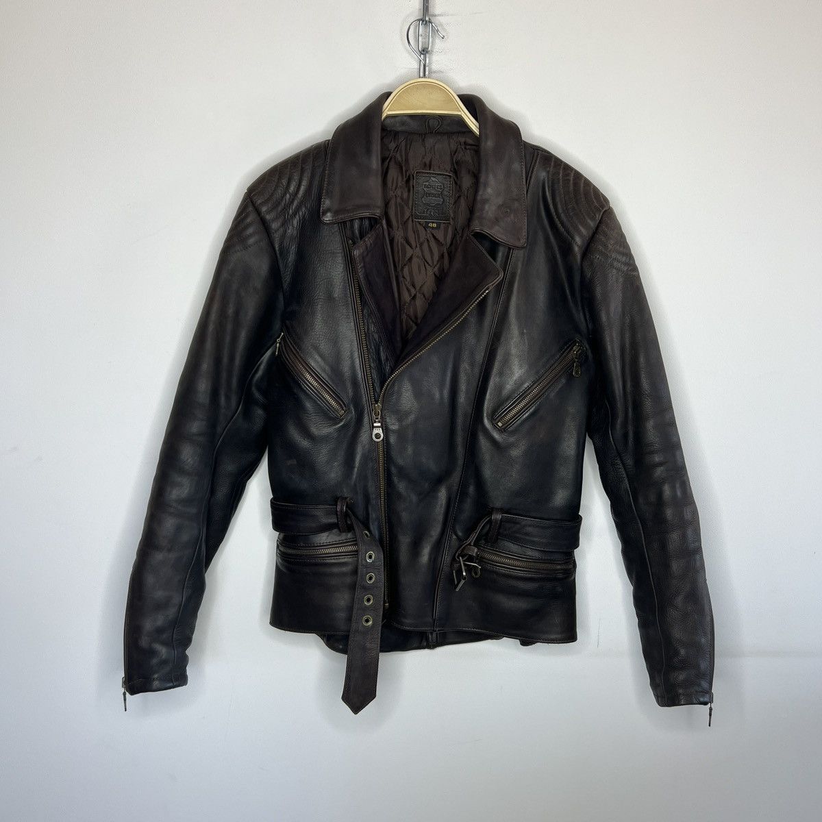 Vintage Moto Vintage Racing Leather Jacket Ramones Biker 90s Punk Size US M / EU 48-50 / 2 - 1 Thumbnail
