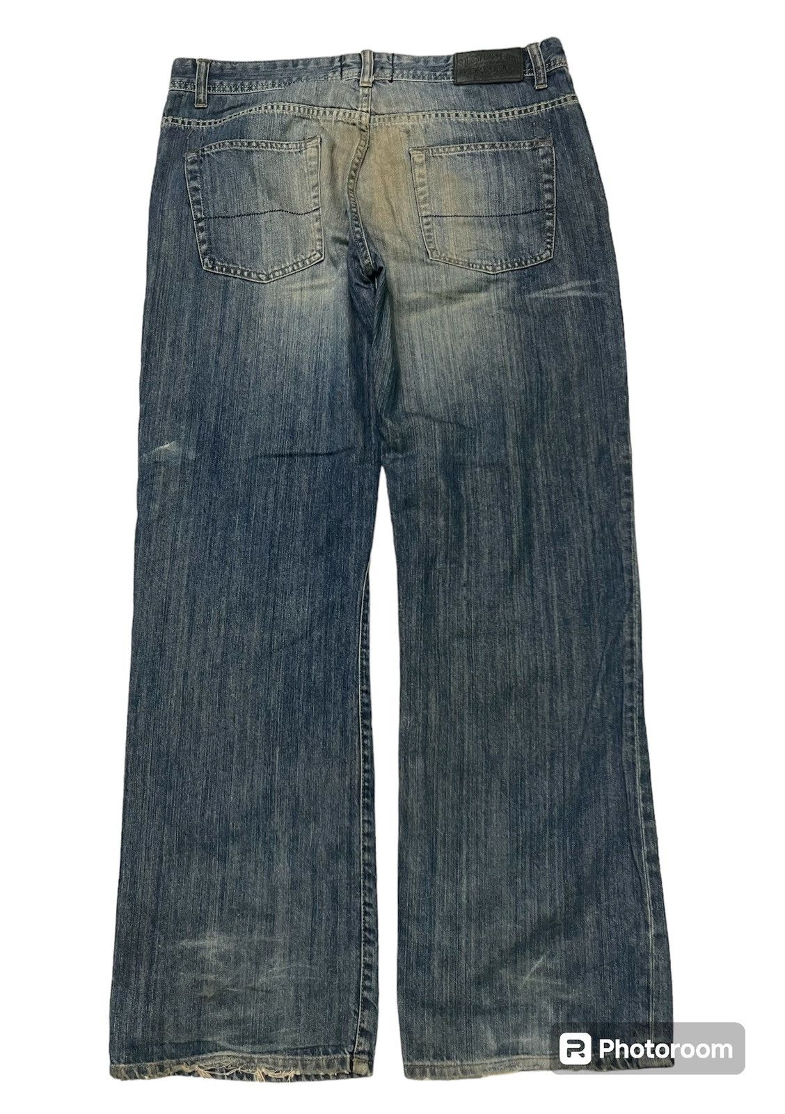 Stussy VINTAGE STUSSY BAGGY DENIM PANT RARE DESIGN Size US 35 - 3 Thumbnail