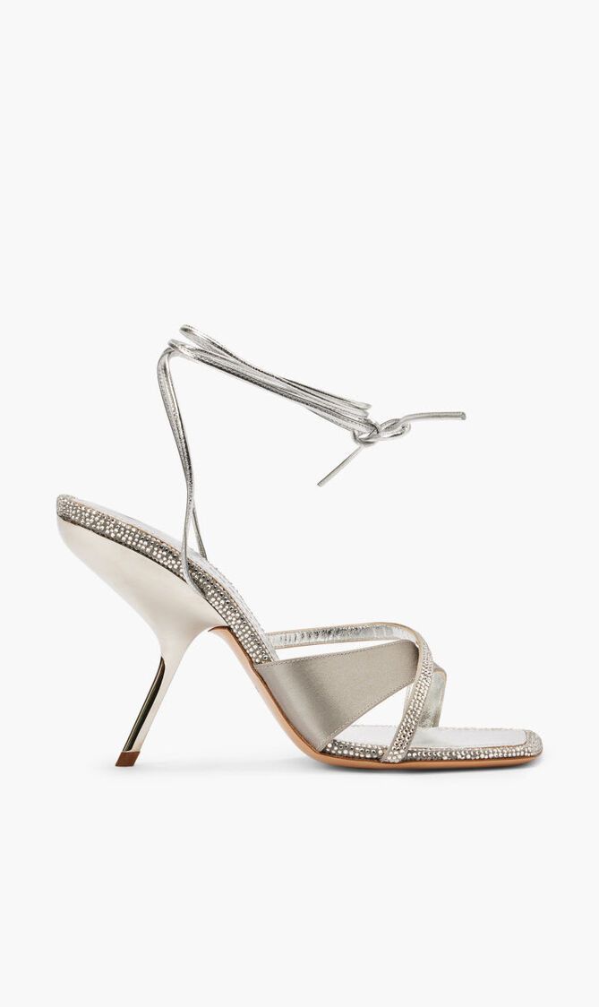 Salvatore Ferragamo o1y0426 Sandals in Silver Size US 8.5 / IT 38.5 - 1 Thumbnail