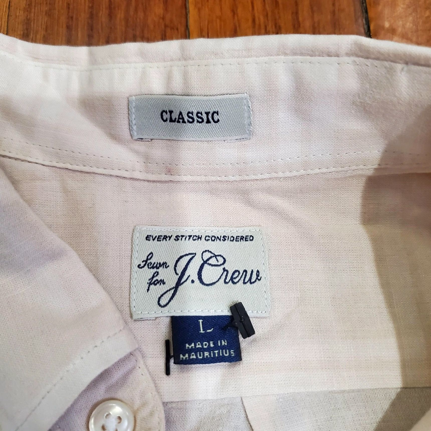 J.Crew J.Crew Shirt Mens Large White Plaid Long Sleeve Button-Up Classic Work Casual Size US L / EU 52-54 / 3 - 5 Thumbnail