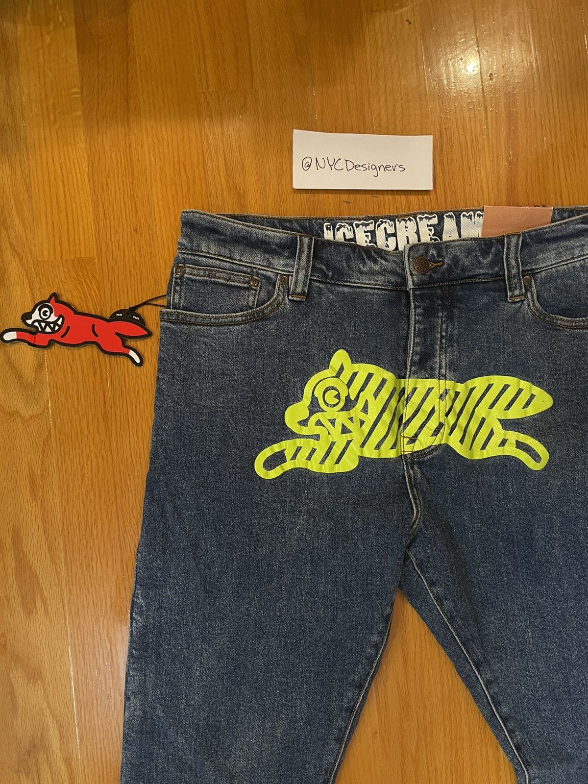 Billionaire Boys Club BBC Ice Cream Running Dog Blue Jeans Size US 34 / EU 50 - 3 Thumbnail