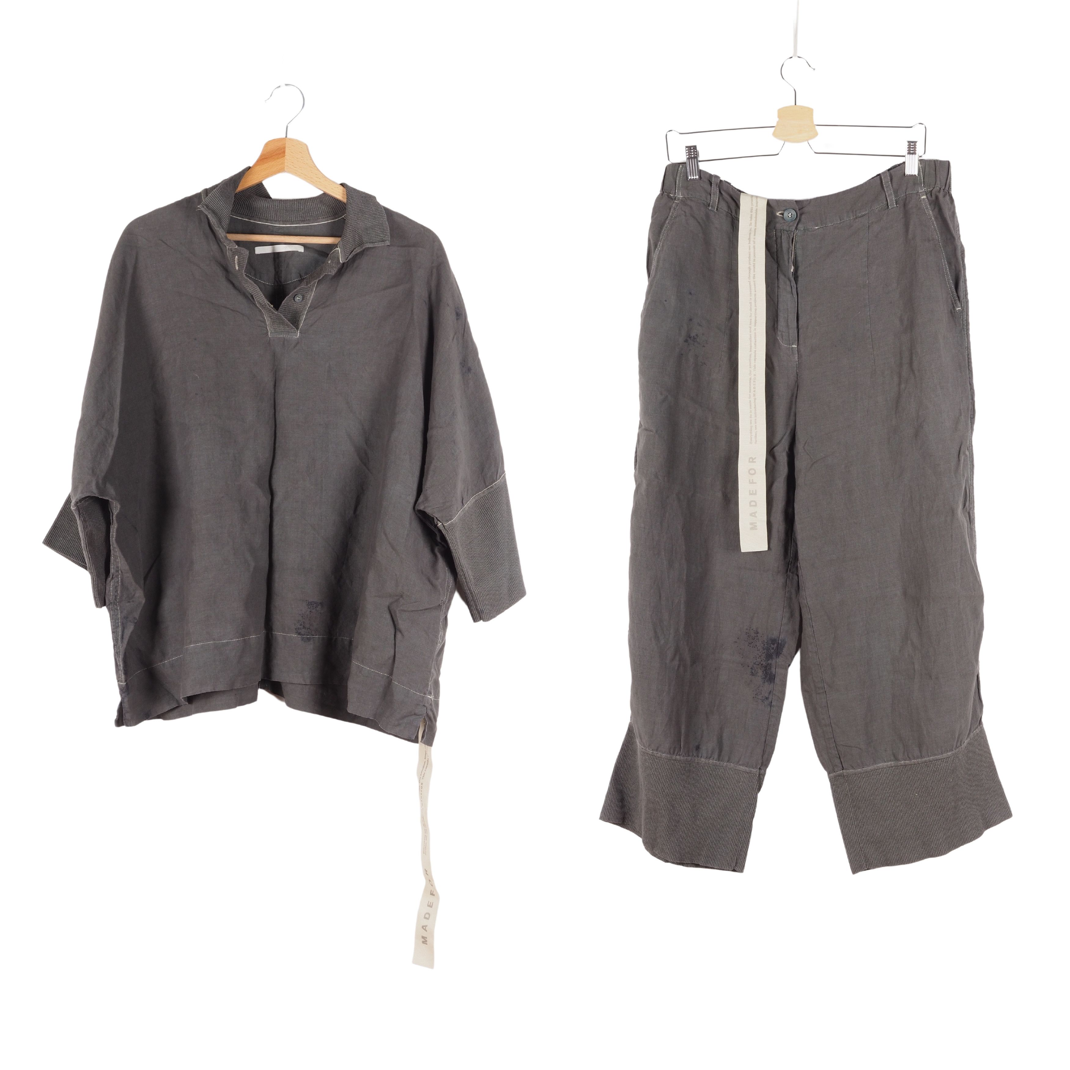 image of Annette Gortz Distress Top Jacket Pants 2 Piece Set Suit, Women's (Size Large)