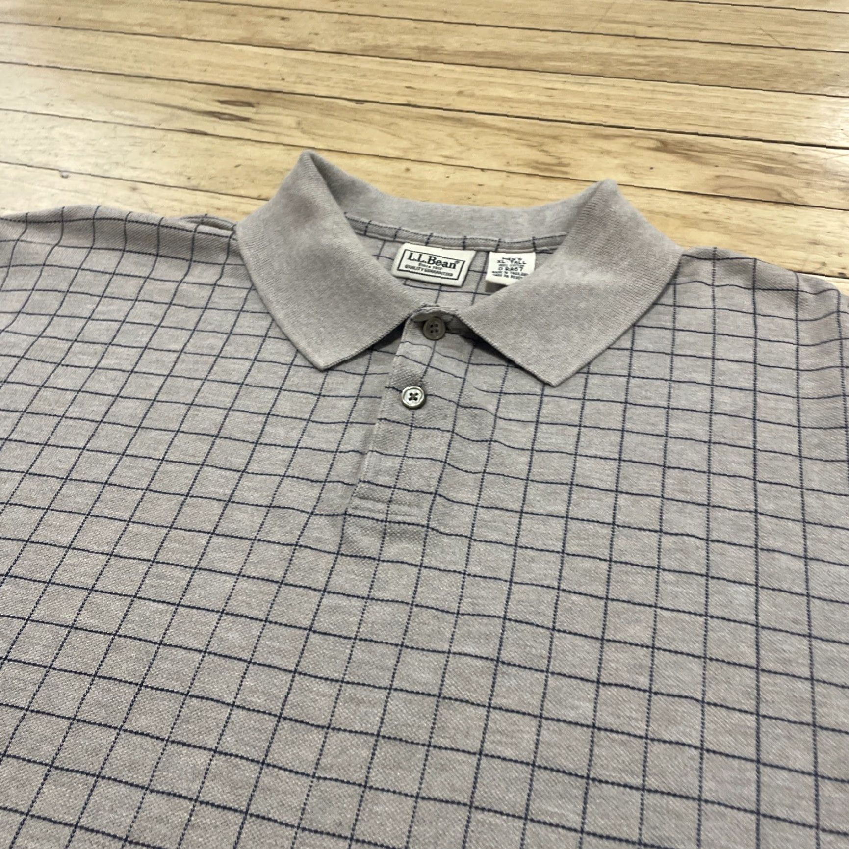 Vintage VINTAGE LL Bean Polo Shirt Men XL Tall Brown Plaid Money XL-Tall XLT Rugby Sweater Polo Shirt Size US XL / EU 56 / 4 - 3 Thumbnail