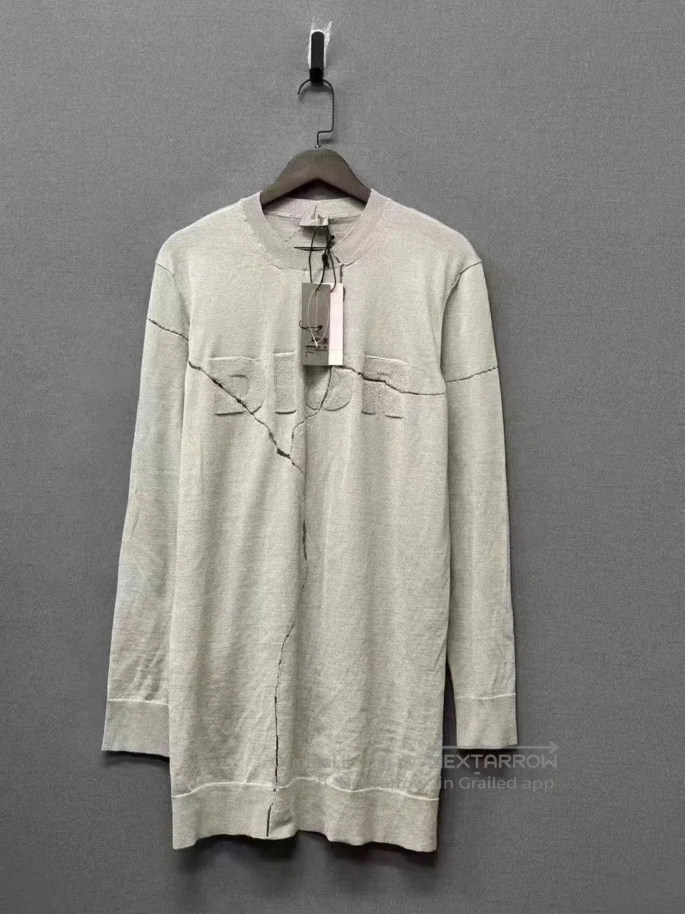 Dior Dior Cracked Knit Long Sleeve Top. Size L / US 10 / IT 46 - 1 Thumbnail