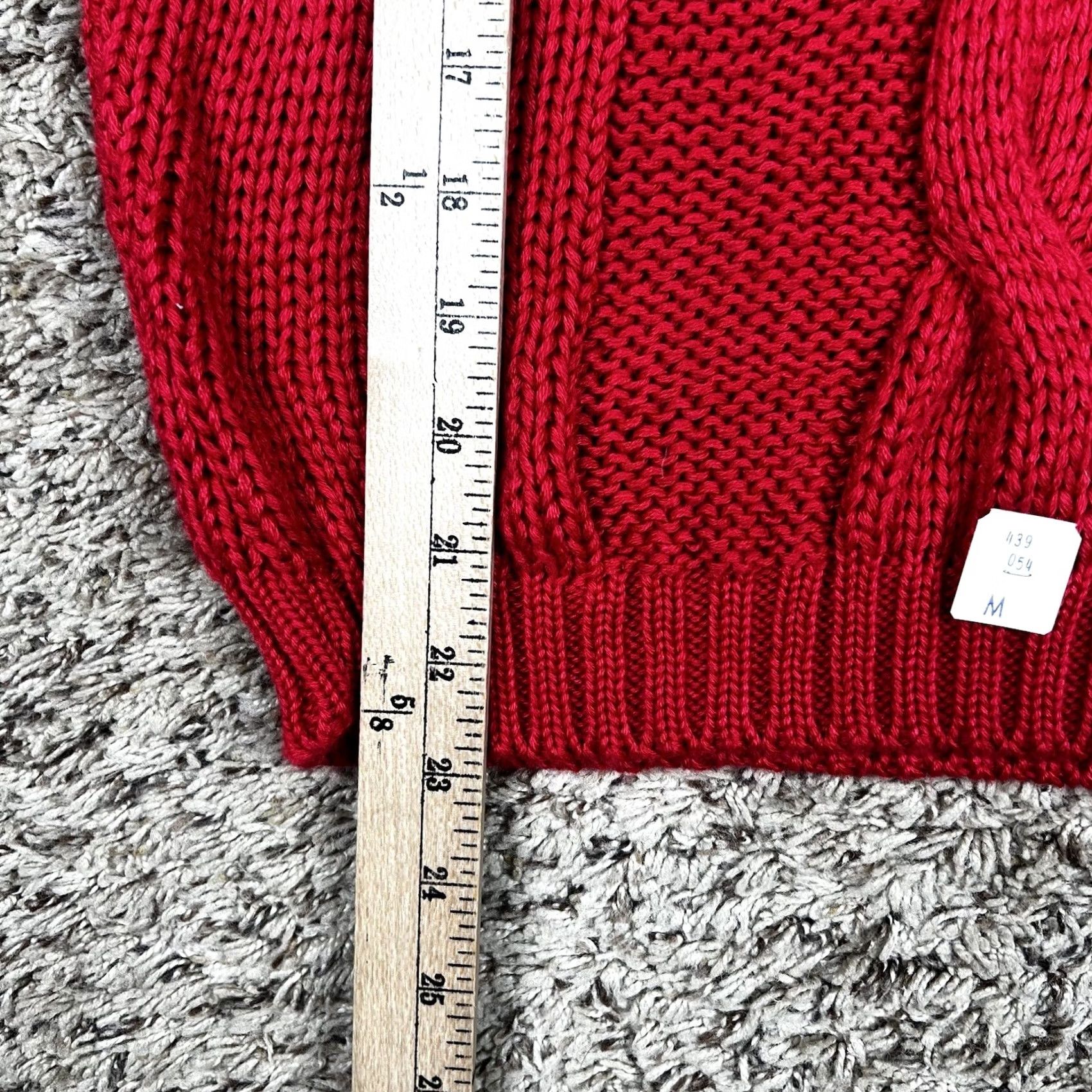 Vintage VINTAGE 90s Red Cable Knit Sweater Vest Womens Small Pullover Wool? No—Acrylic Jessica Scott Size S / US 4 / IT 40 - 6 Thumbnail
