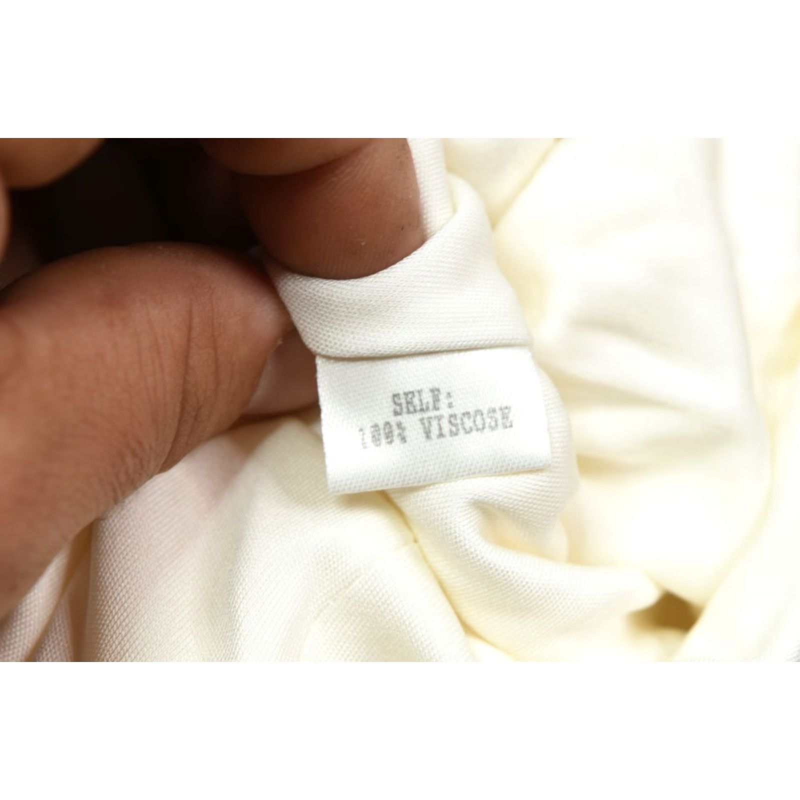 Carolina Herrera Carolina Herrera Dress Wrap Ruffle Cap-Sleeve Stretch Viscose Womens 12 Ivory Midi Party/Cocktail Size XL / US 12-14 / IT 48-50 - 6 Thumbnail
