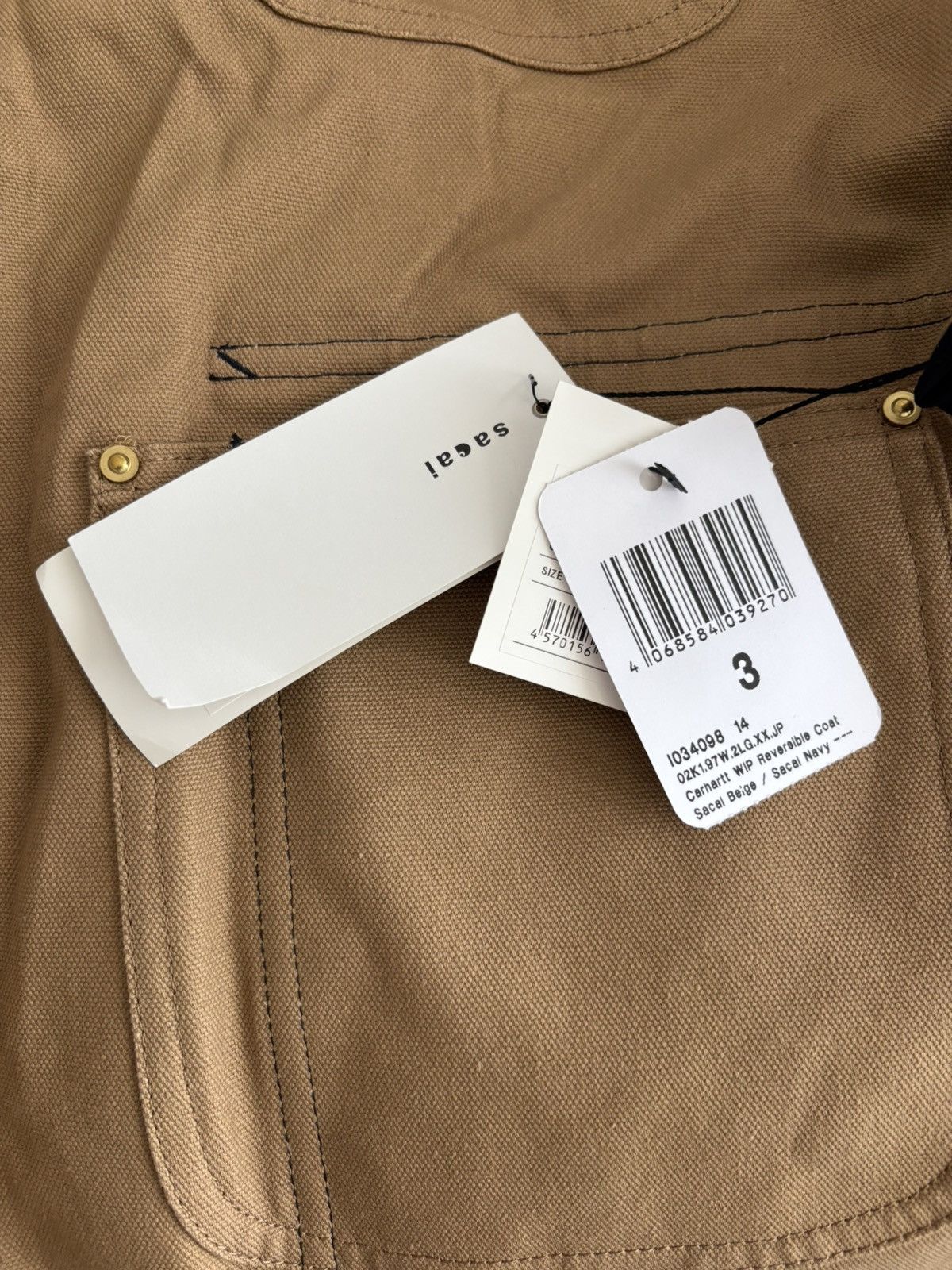 Carhartt × Sacai Carhartt WIP x Sacai Reversible Coat Size US L / EU 52-54 / 3 - 6 Thumbnail