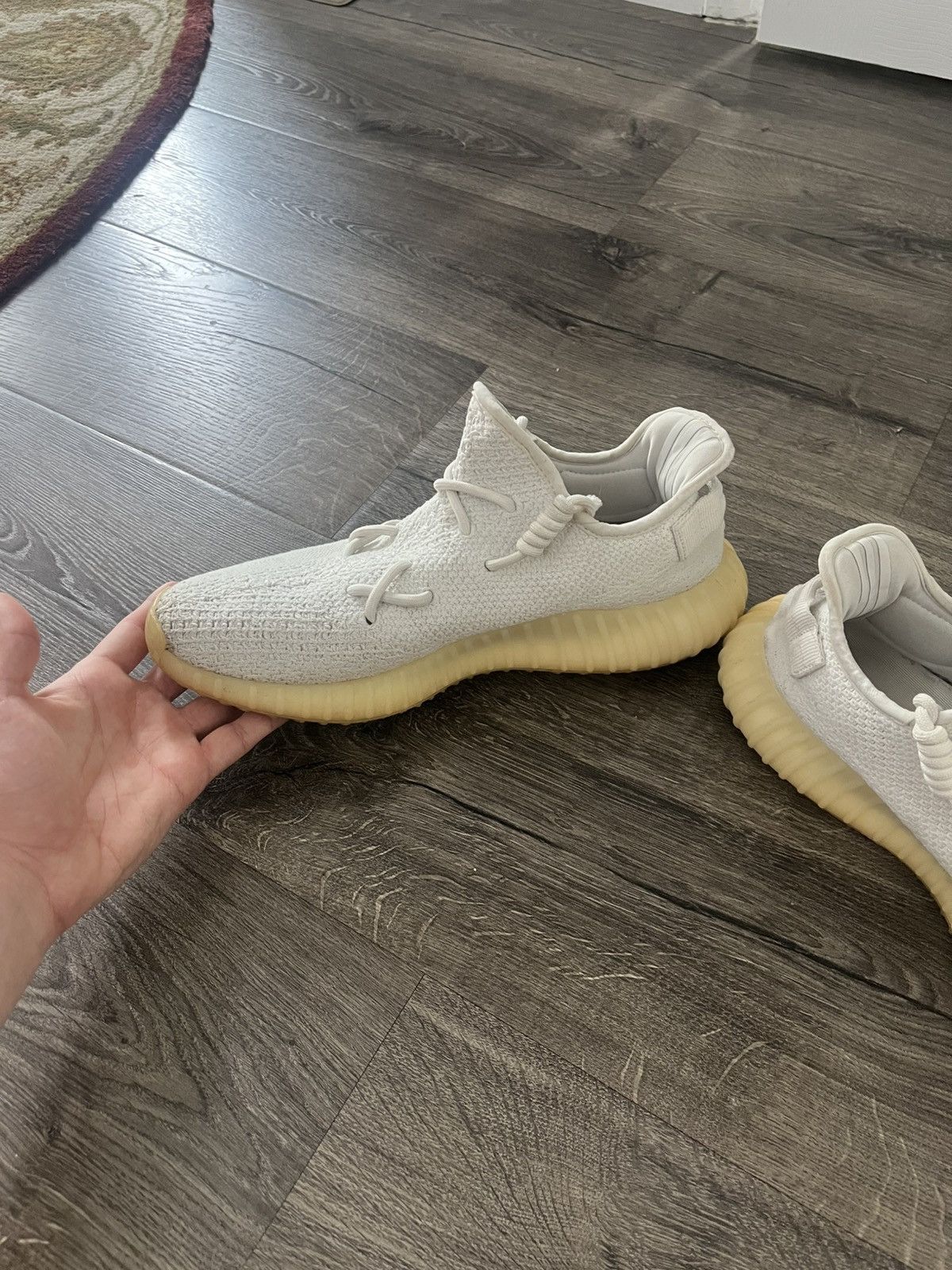 Adidas × Yeezy Yeezy 350 V2 Cream White / Triple White Size US 10 / EU 43 - 3 Thumbnail